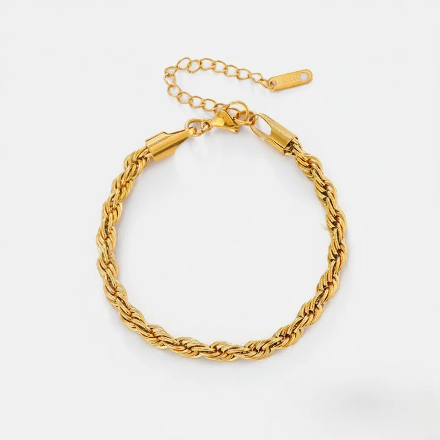 18K Gold Plated Twisted Rope Bracelet