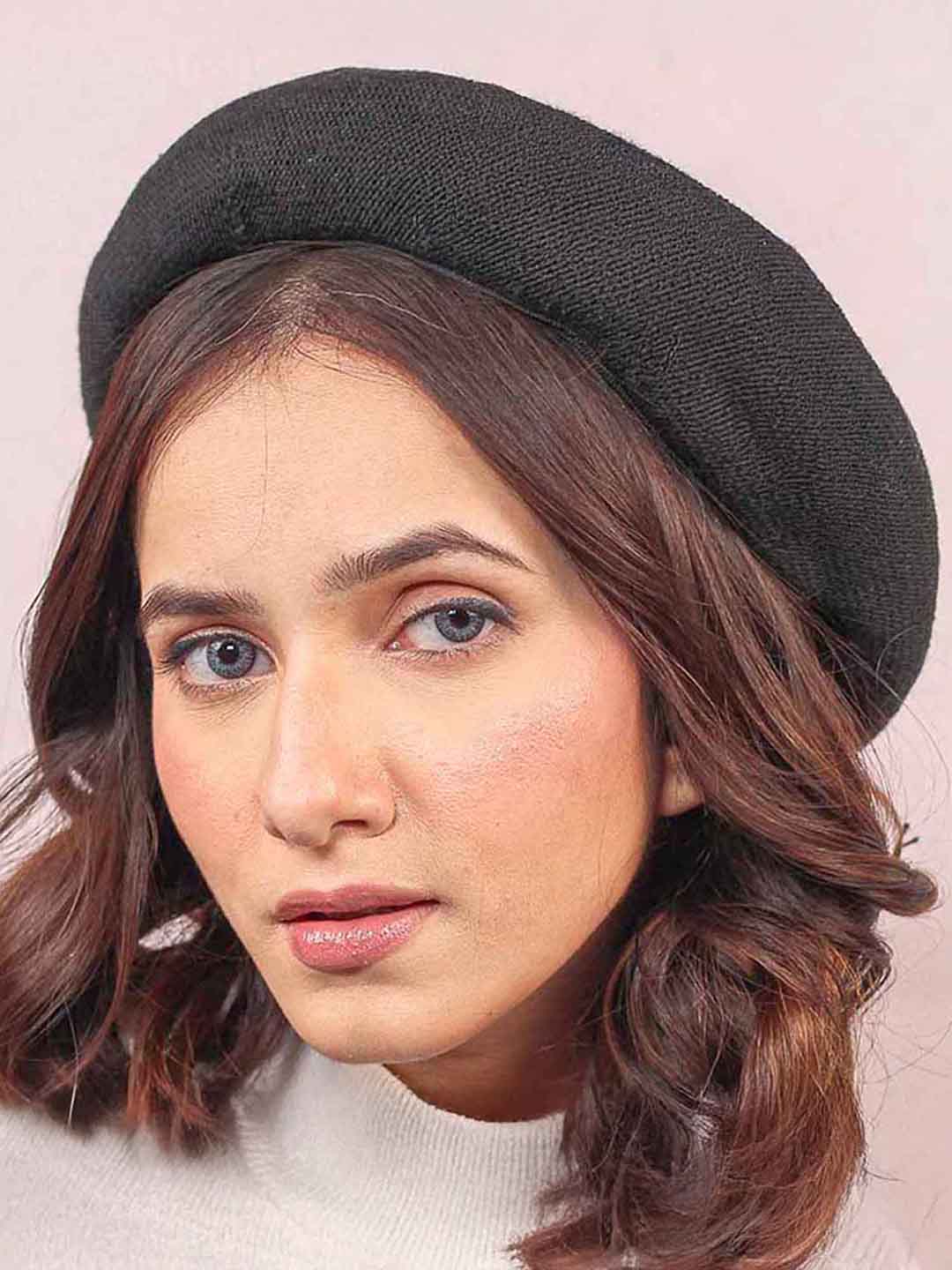 Black Wool Beret
