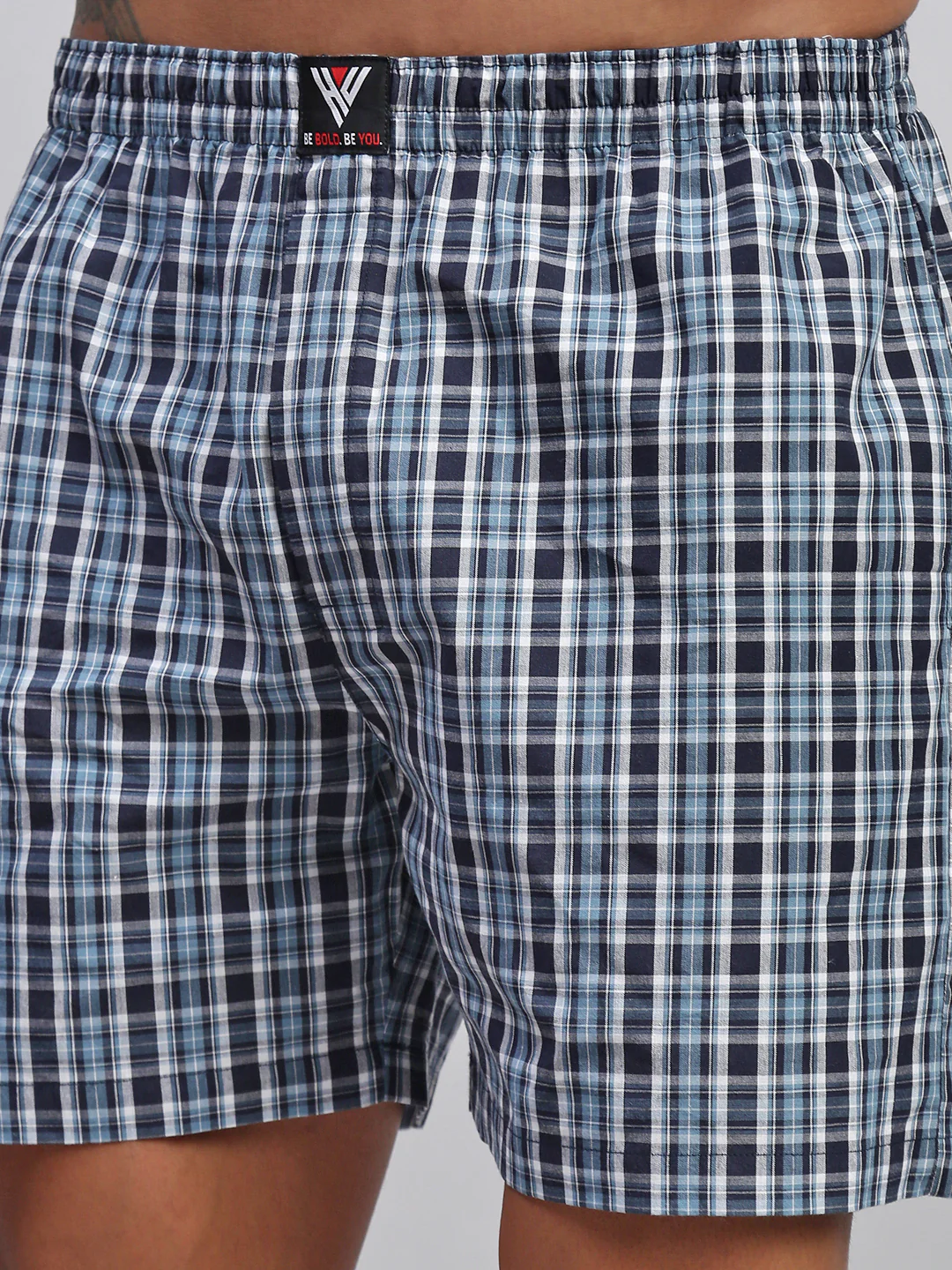 Men Checked Cotton Boxer Shorts - Image 6