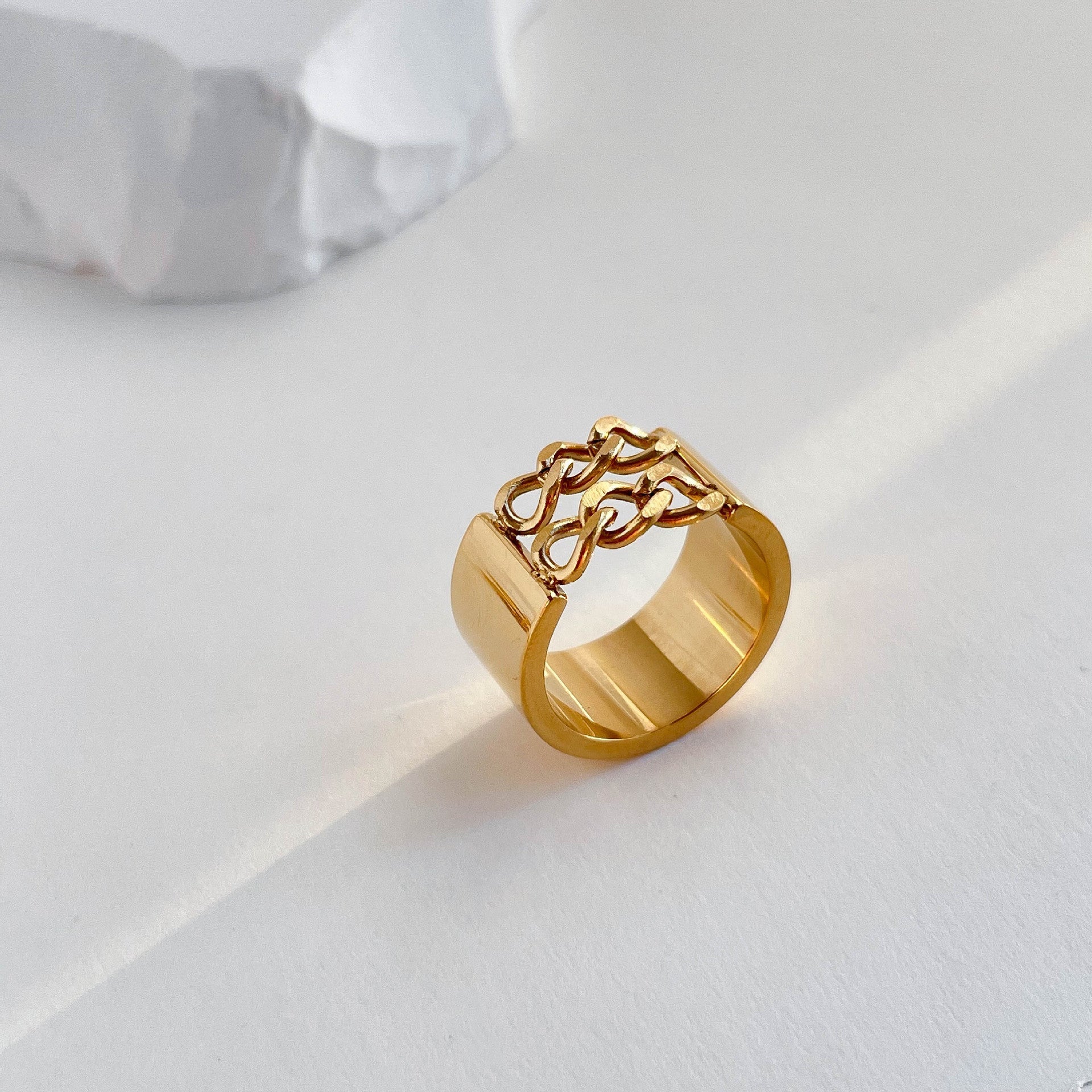 Bold Chain Link Statement Ring