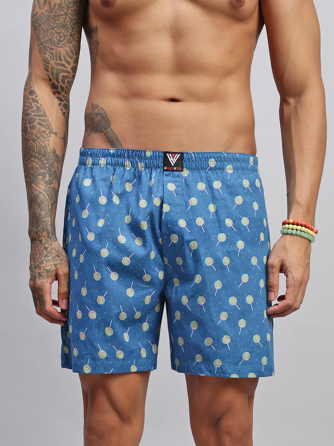 Men Cotton Printed Boxer Shorts - Image 4