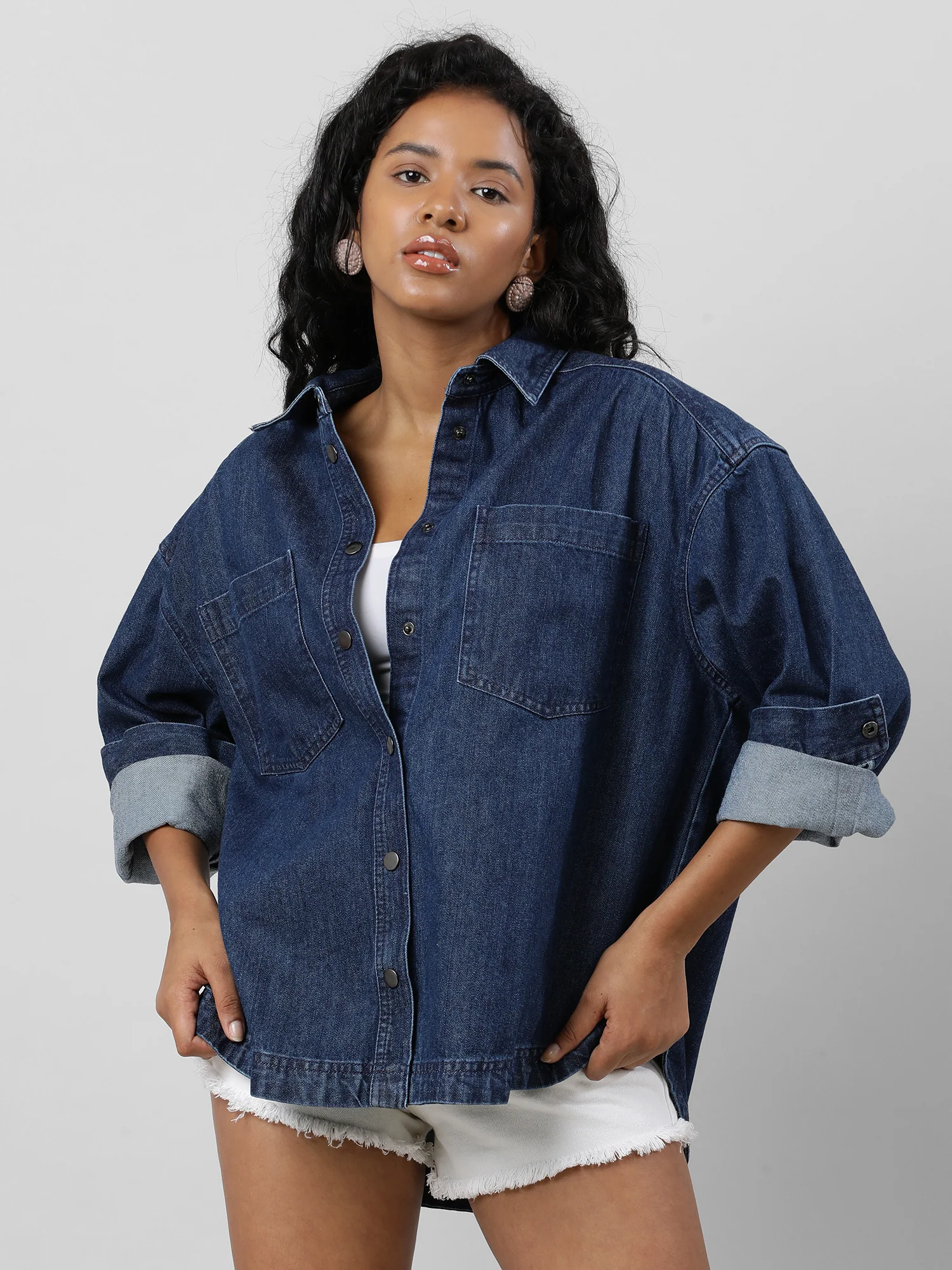 Casual Oversize Denim Shirt