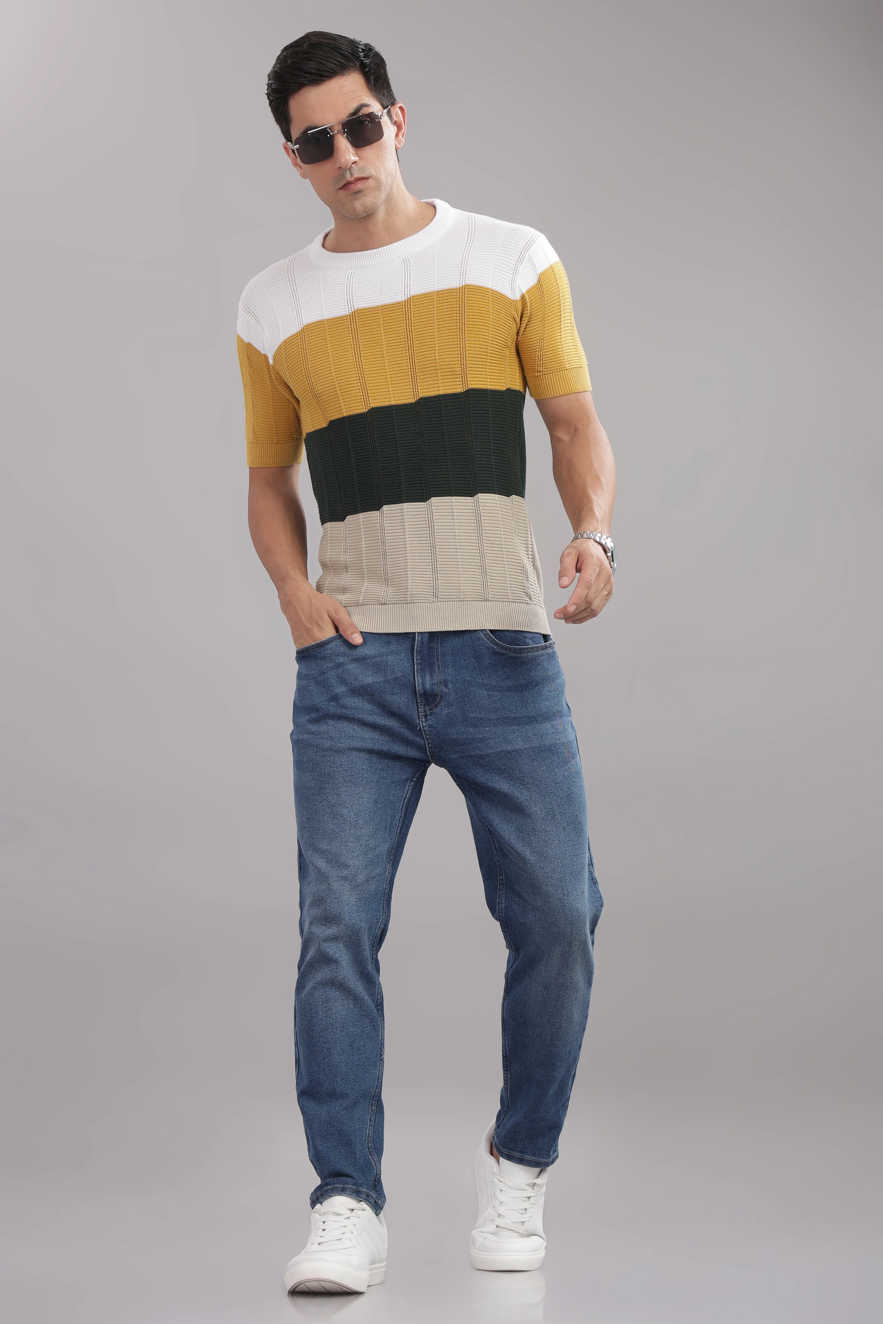 Men Multi Printed Cotton Regular T-Shirt - Image 6