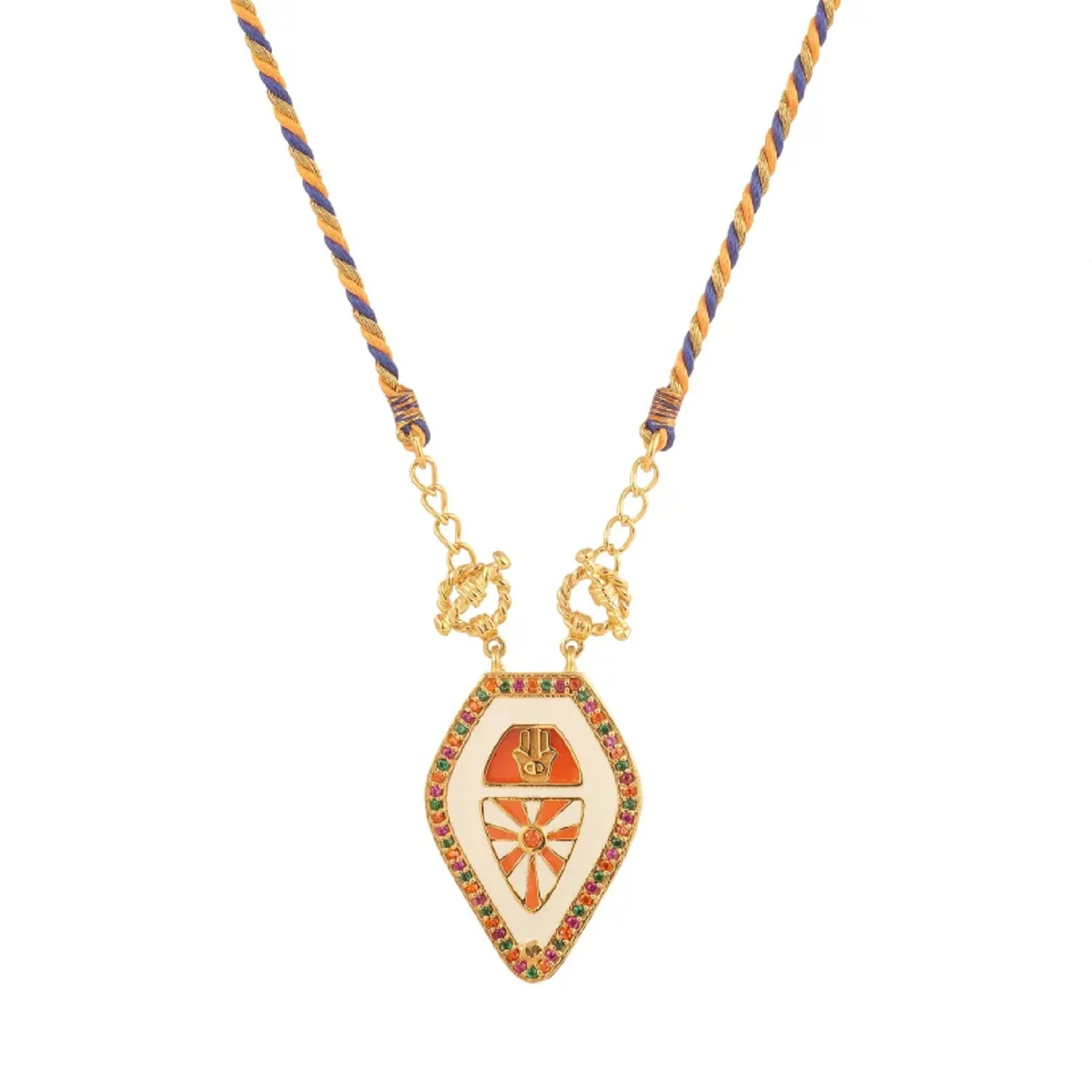Fashion Color Tarot Necklace Simple Oil Drop Zircon Pendant Necklace