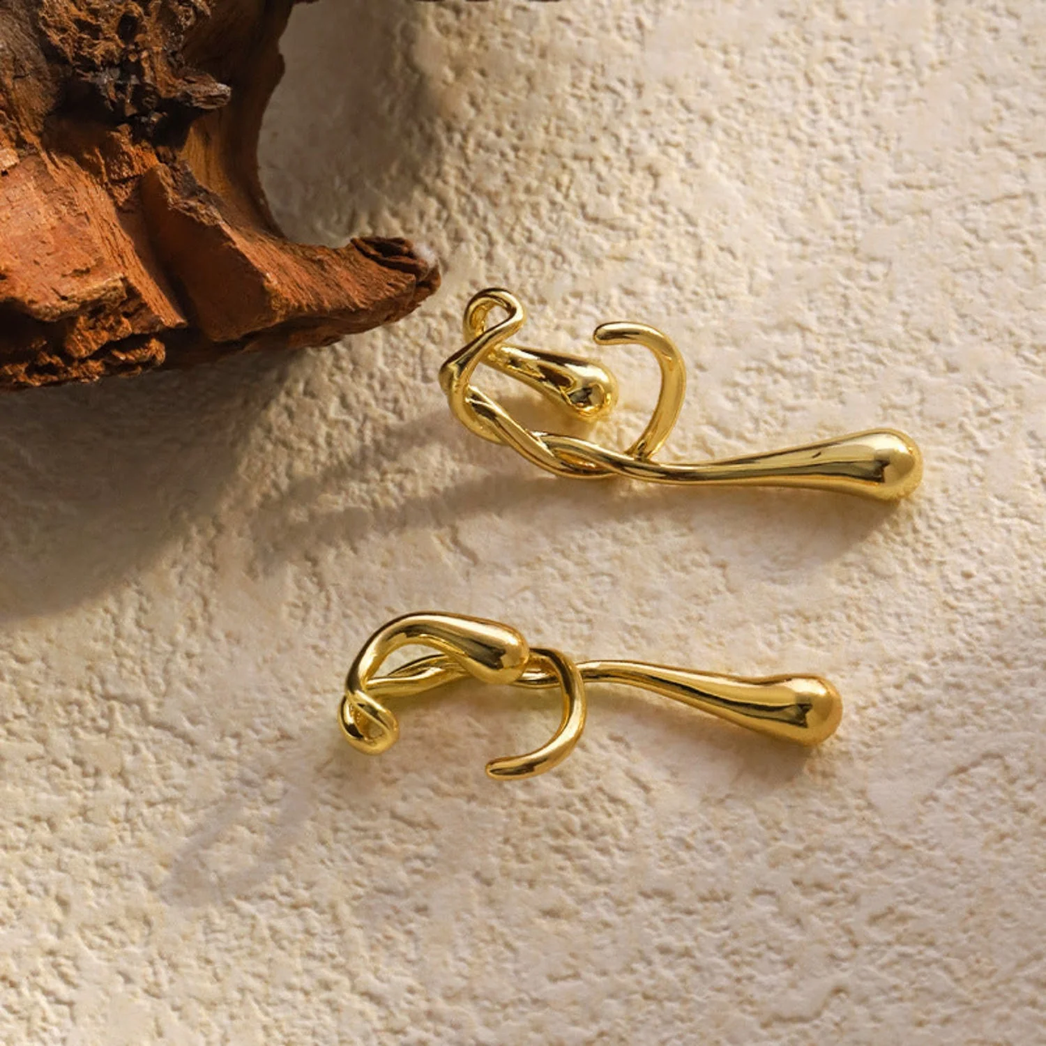 Geometric Style Irregular Water Drip Shimmer Drop Earring