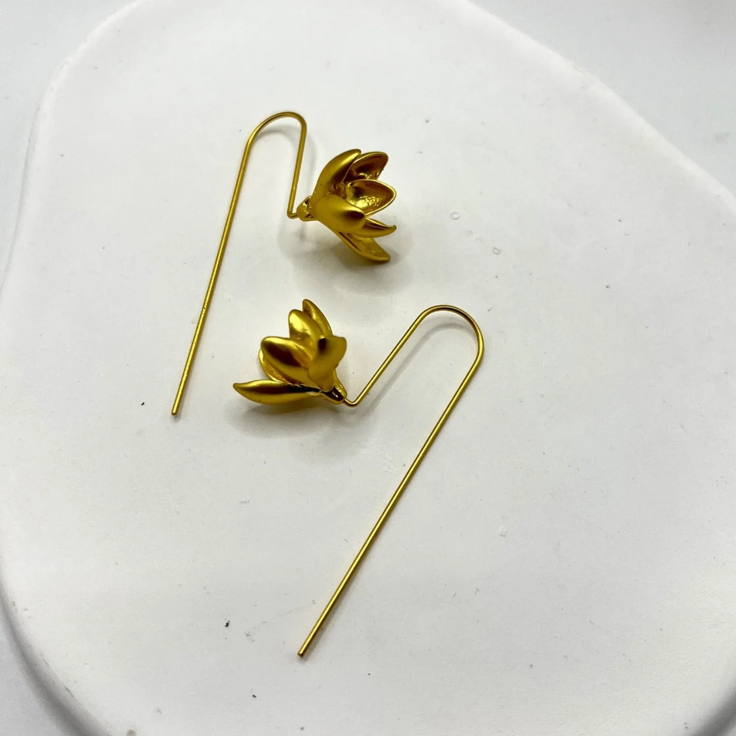 Golden Bloom Drop Earring