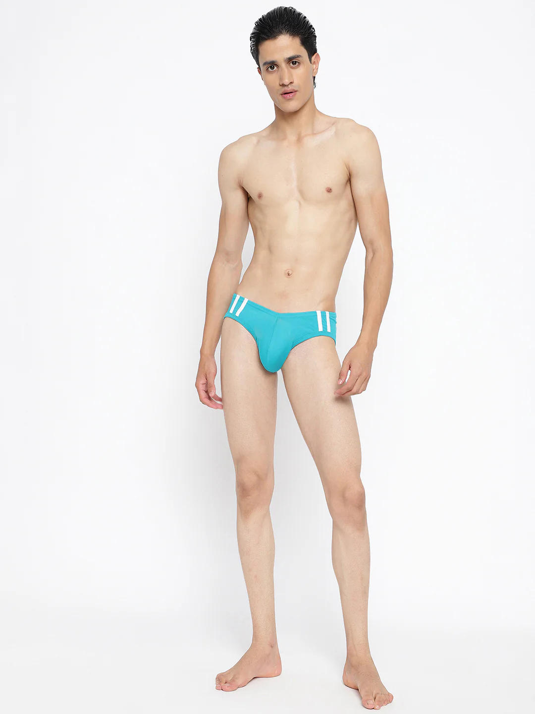 Striped and Solid Fashion Brief - Image 4