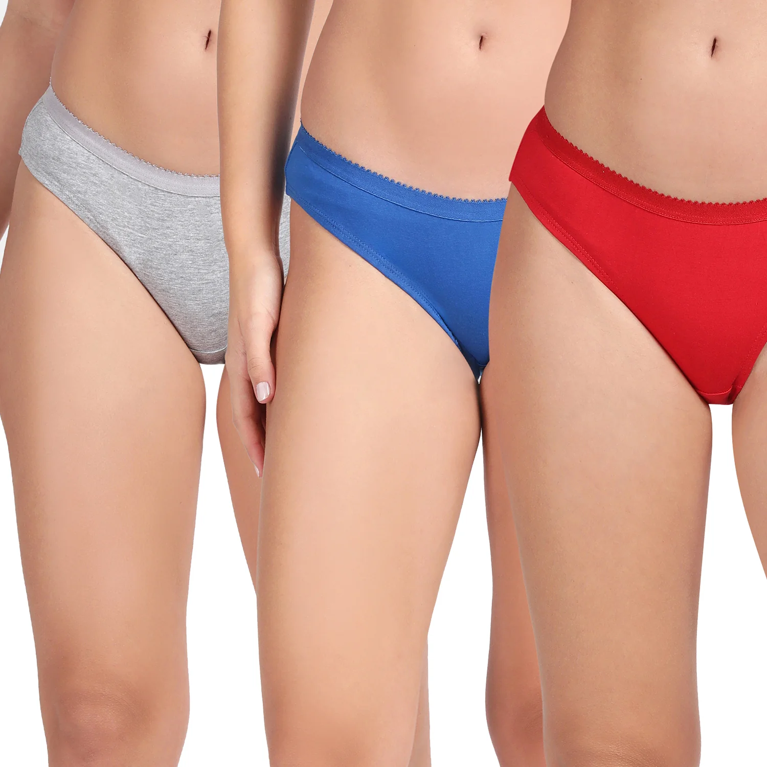 Low Rise Half Coverage Bikini Pack Of 3