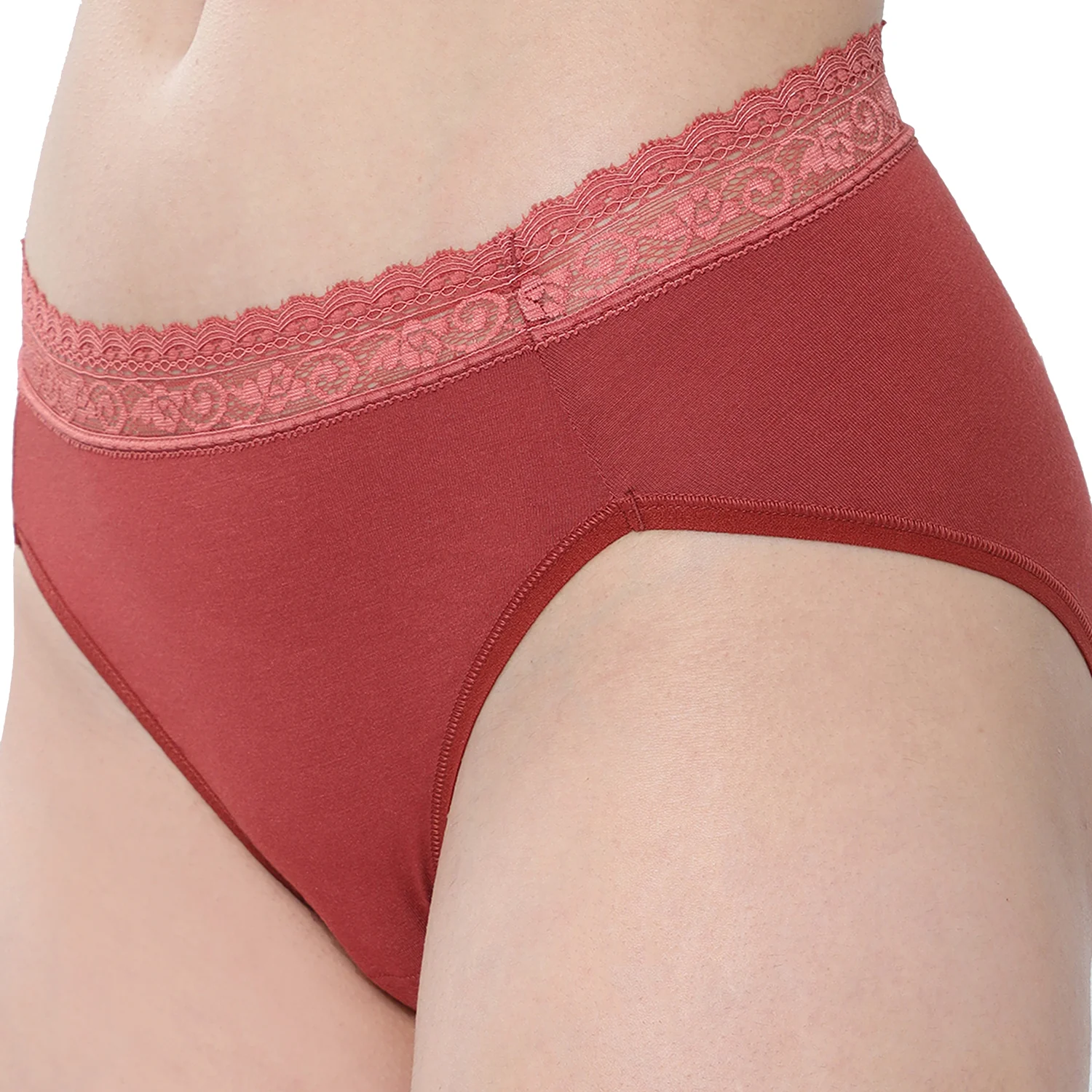 Medium Rise 3/4th Coverage Lace Hipster Pack Of 2 - Image 4