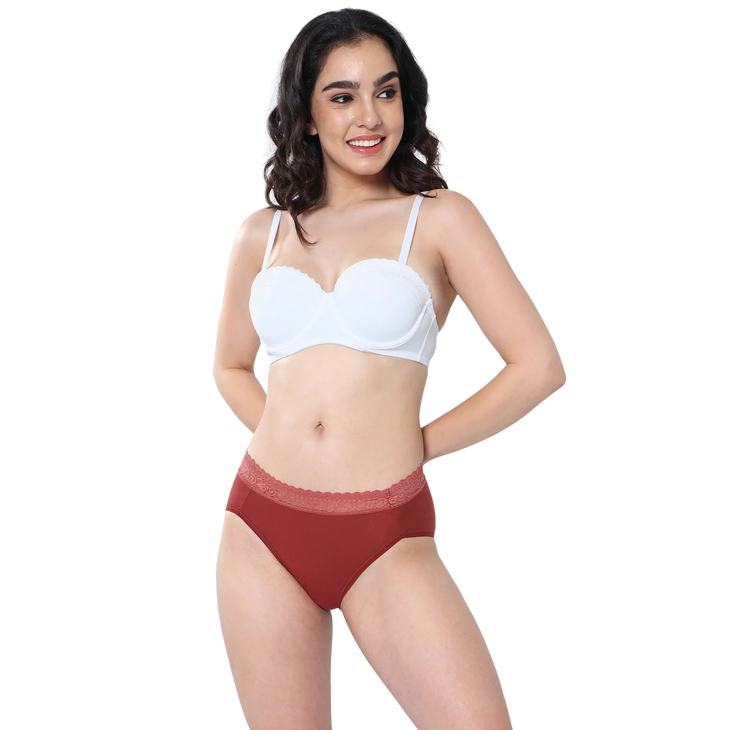 Medium Rise 3/4th Coverage Lace Hipster Pack Of 2 - Image 7