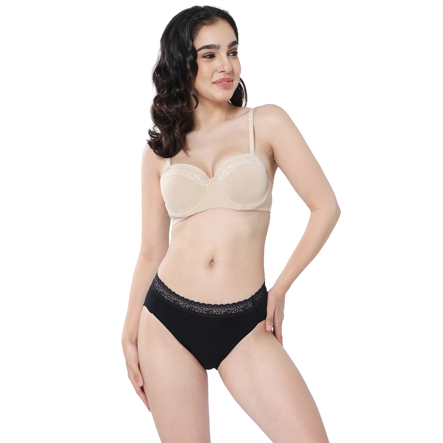 Medium Rise 3/4th Coverage Lace Hipster Pack Of 2 - Image 6