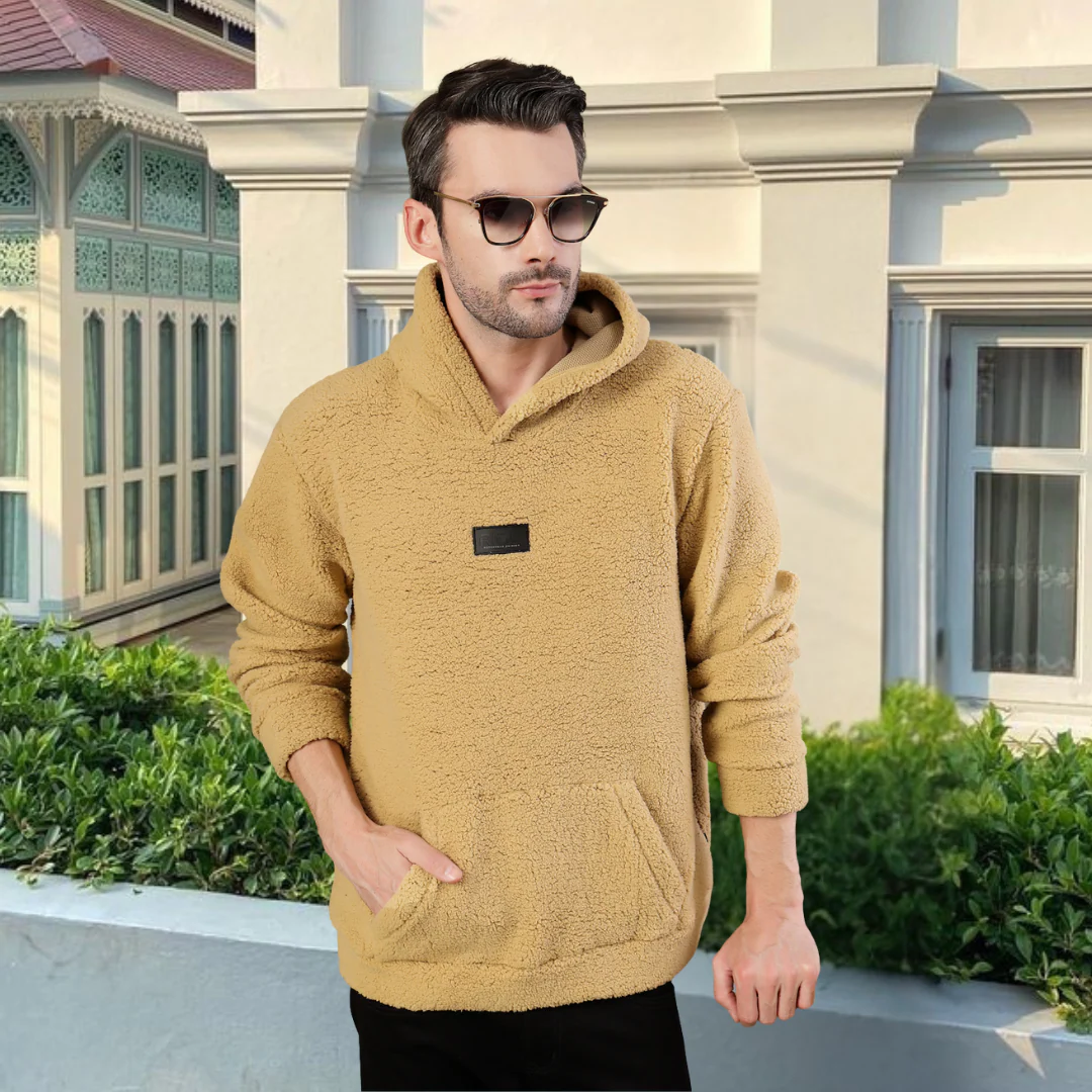 Men Beige Oversized Sweatshirt