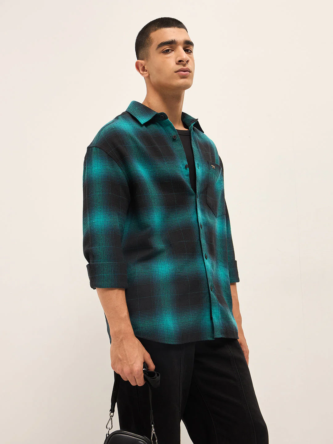 Men Black Casual Shirt