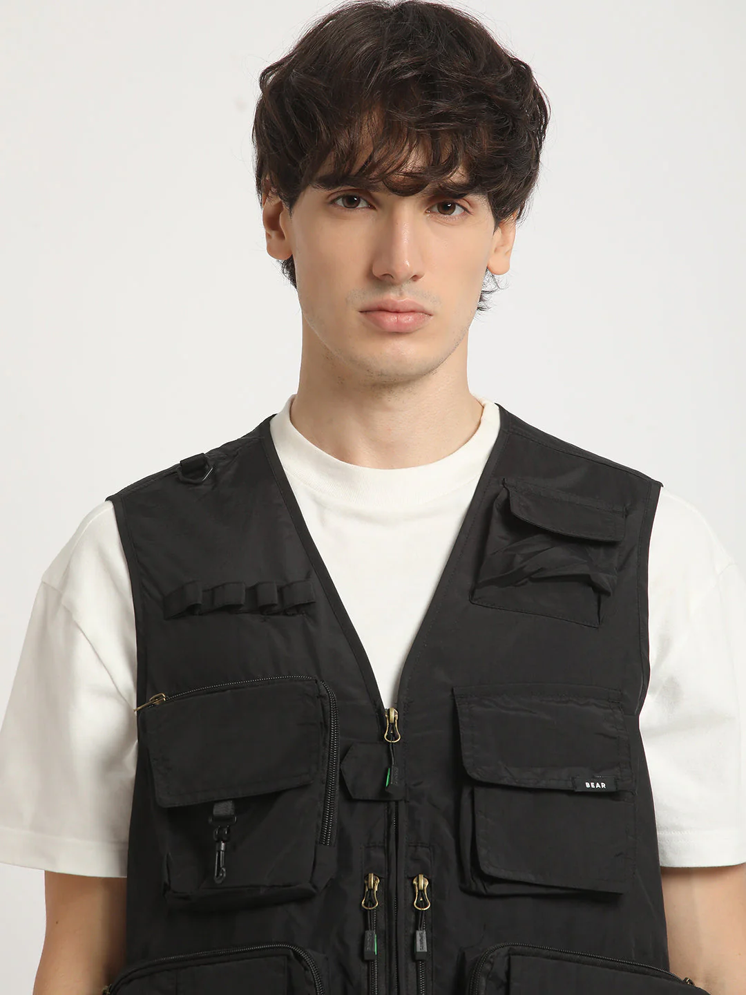 Men Black Multi-Pocket Utility Jacket - Image 6