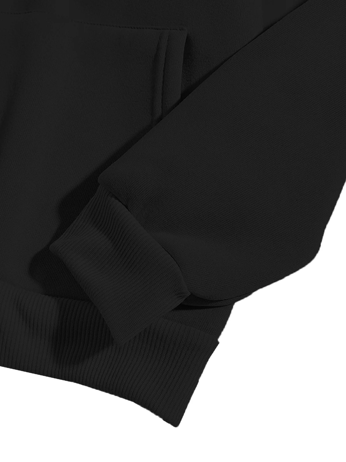 Men Black Printed Hoodie - Image 7