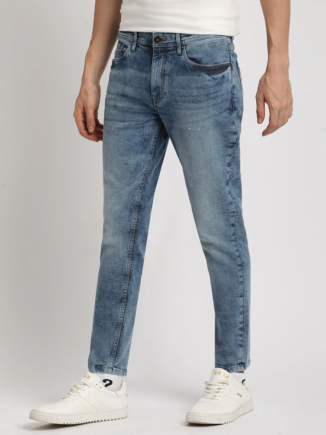 Men Blue Mid Rise Slim Fit Jean