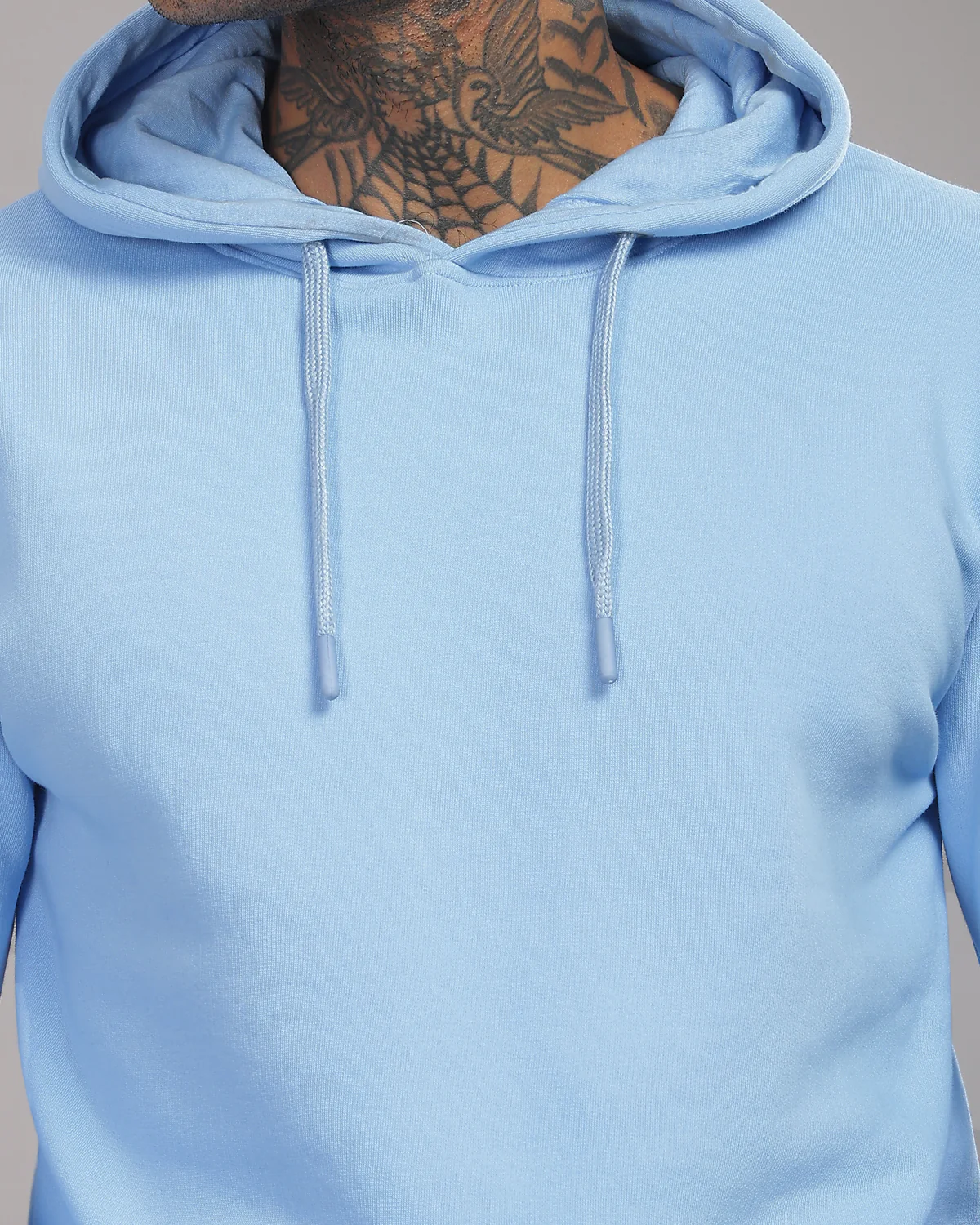 Men Blue Printed Hoodie - Image 3