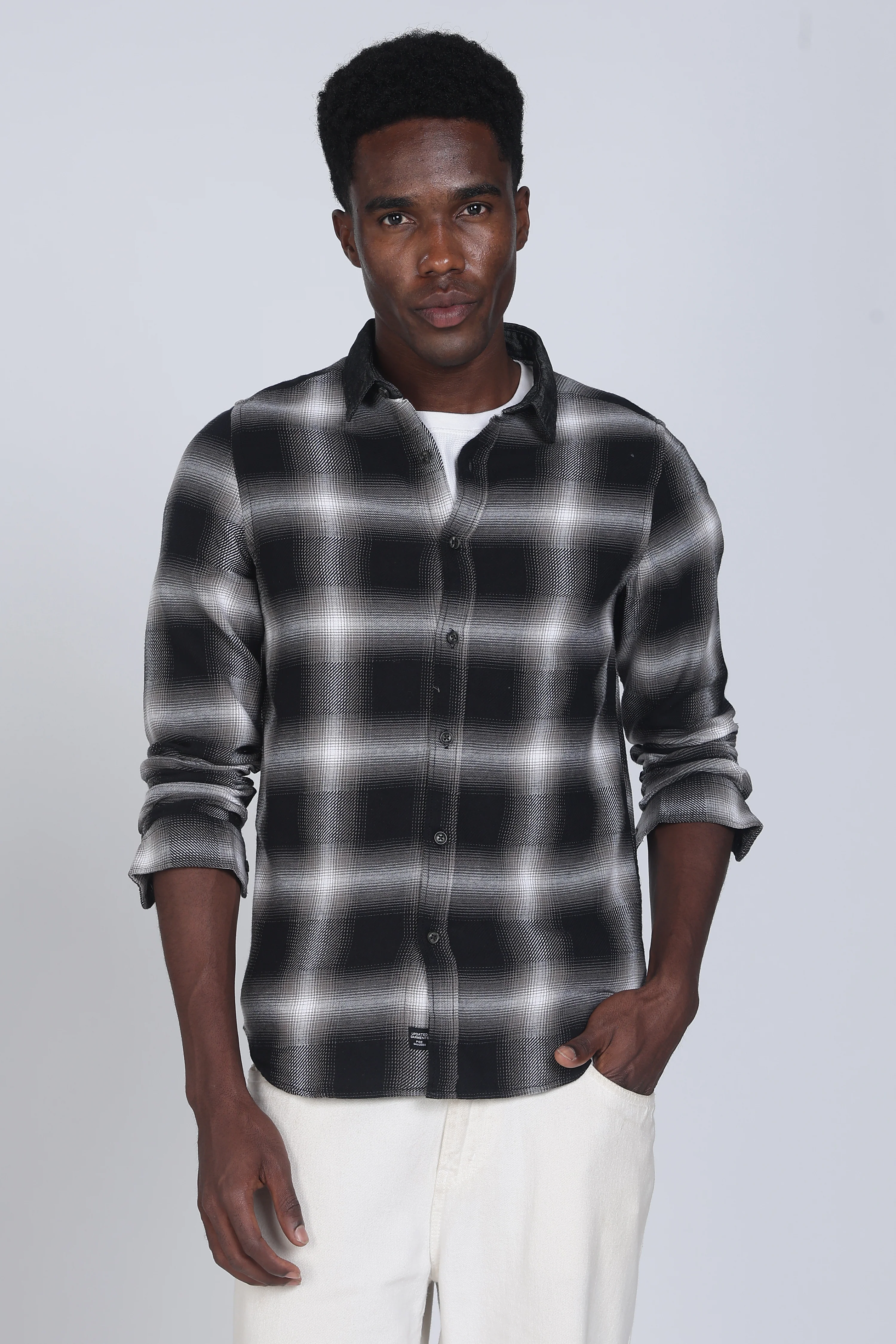 Men Buffer Dobby Check Shirt