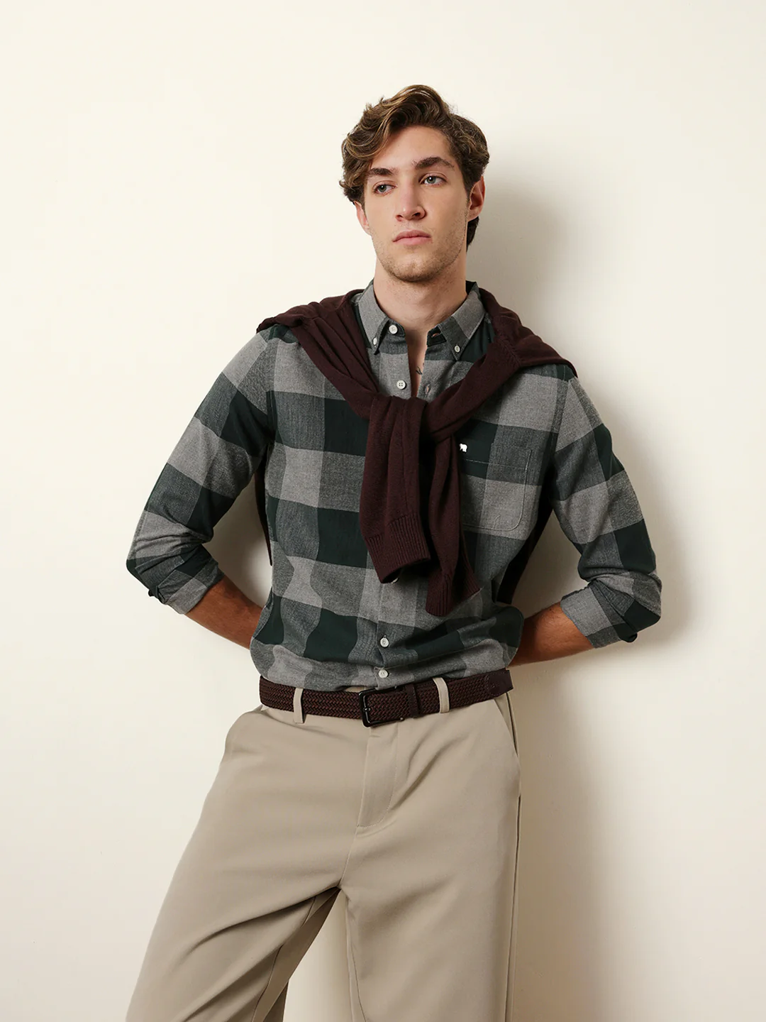 Men Checked Casual Full-Sleeve Shirt