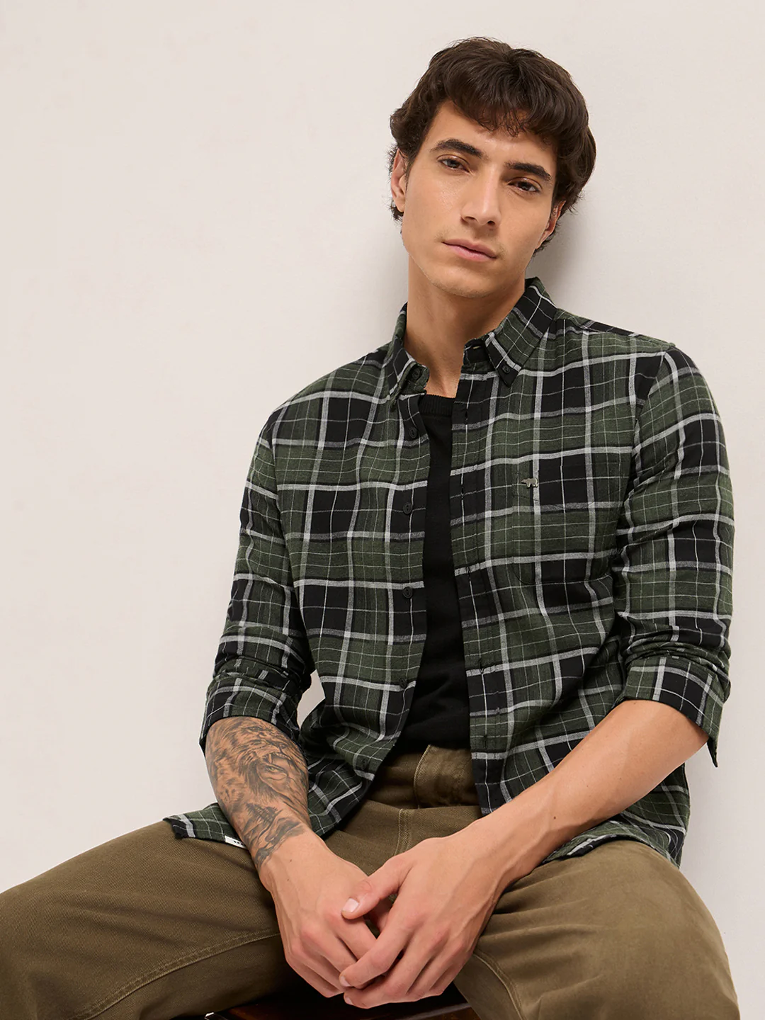 Men Checked Casual Shirt