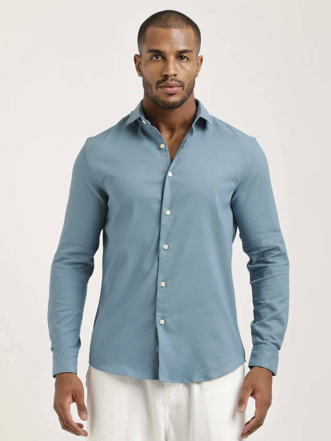 Men Cotton-Poly Lycra Blend Shirt