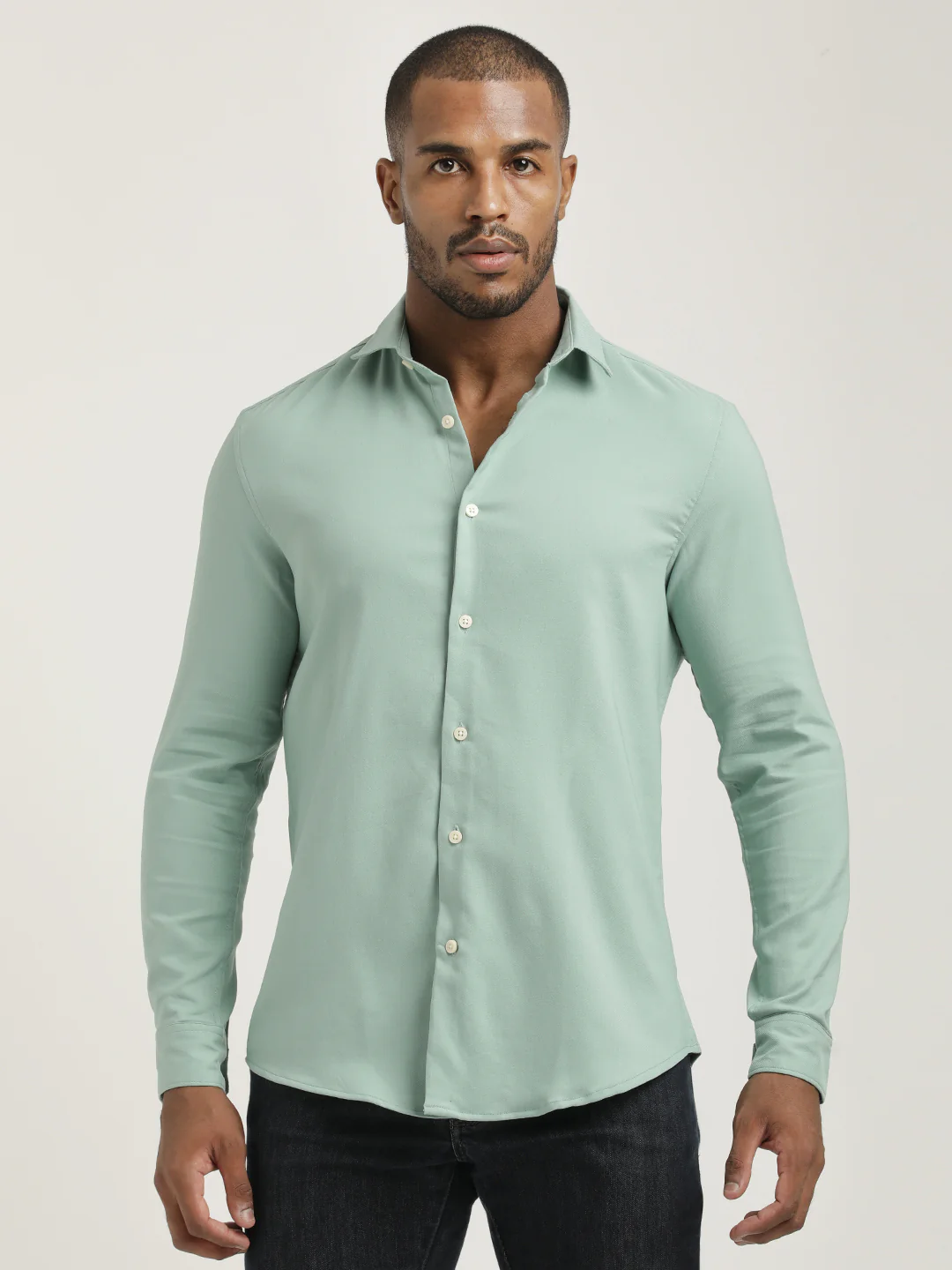 Men Cotton-Poly Lycra Blend Shirt