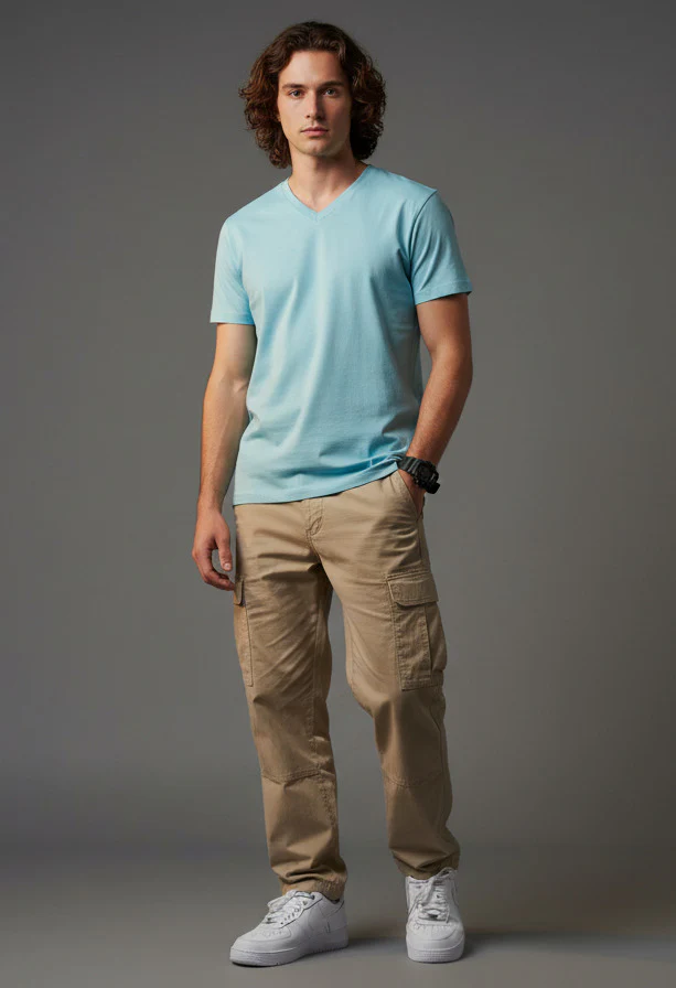 Men Cotton V-Neck T-Shirt Pack of 3 - Image 5