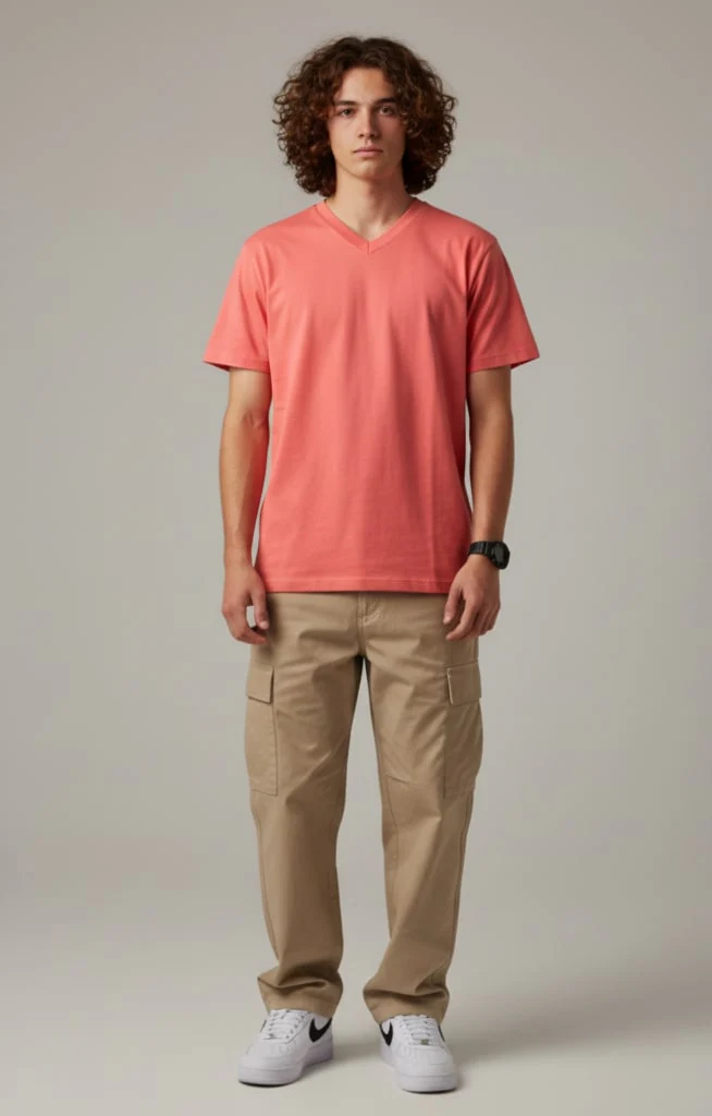 Men Cotton V-Neck T-Shirt Pack of 4 - Image 3