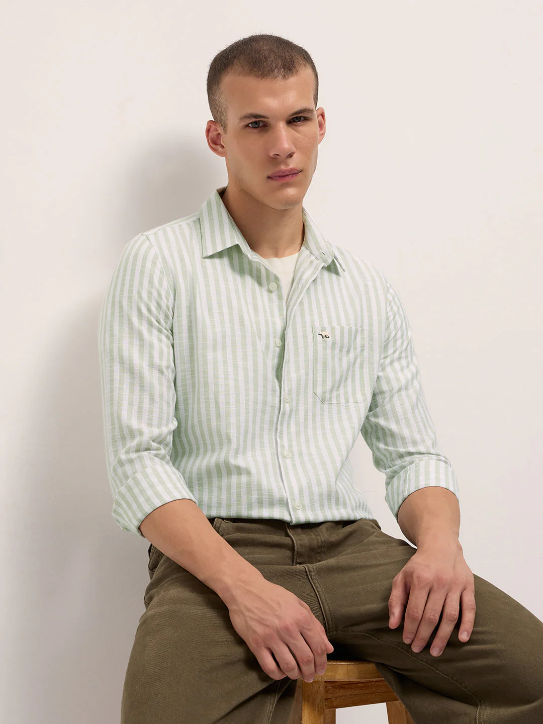 Men Green Casual Shirt