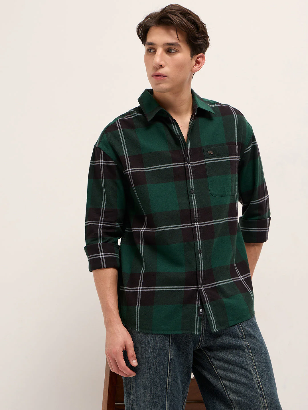 Men Green Casual Shirt