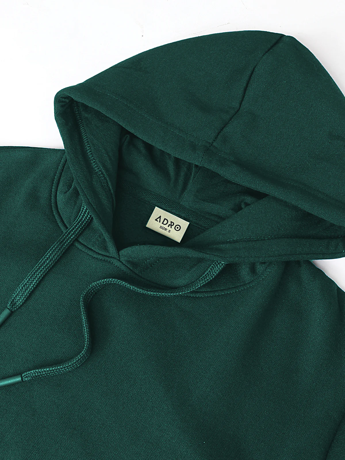 Men Green Cotton Fleece Hoodie - Image 5