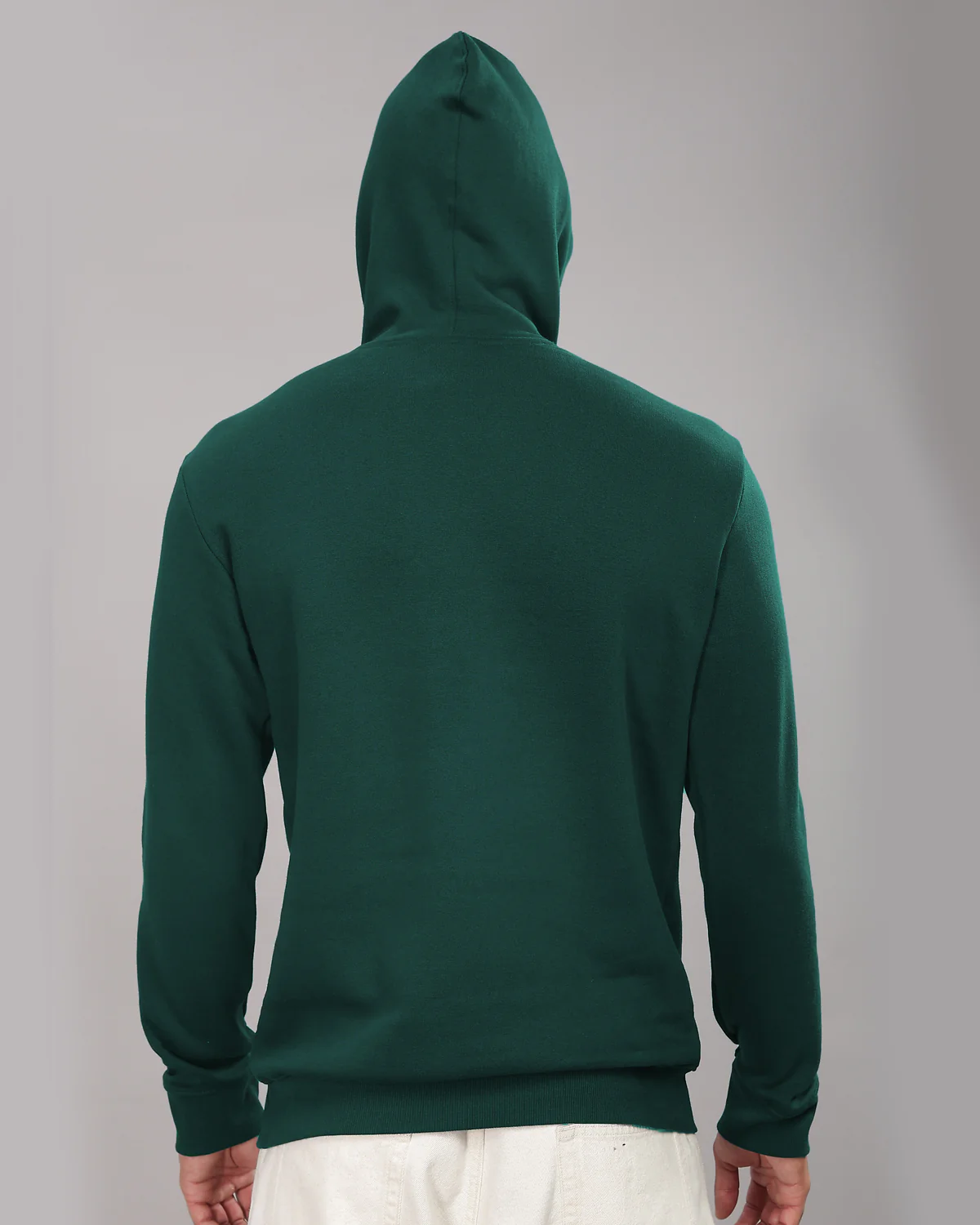 Men Green Printed Hoodie - Image 2