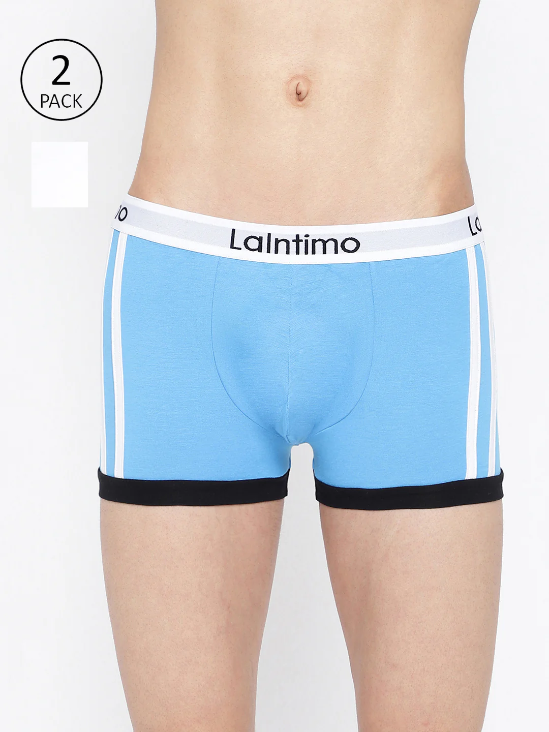 Men Body Boost Striped Trunk (Pack of 2)