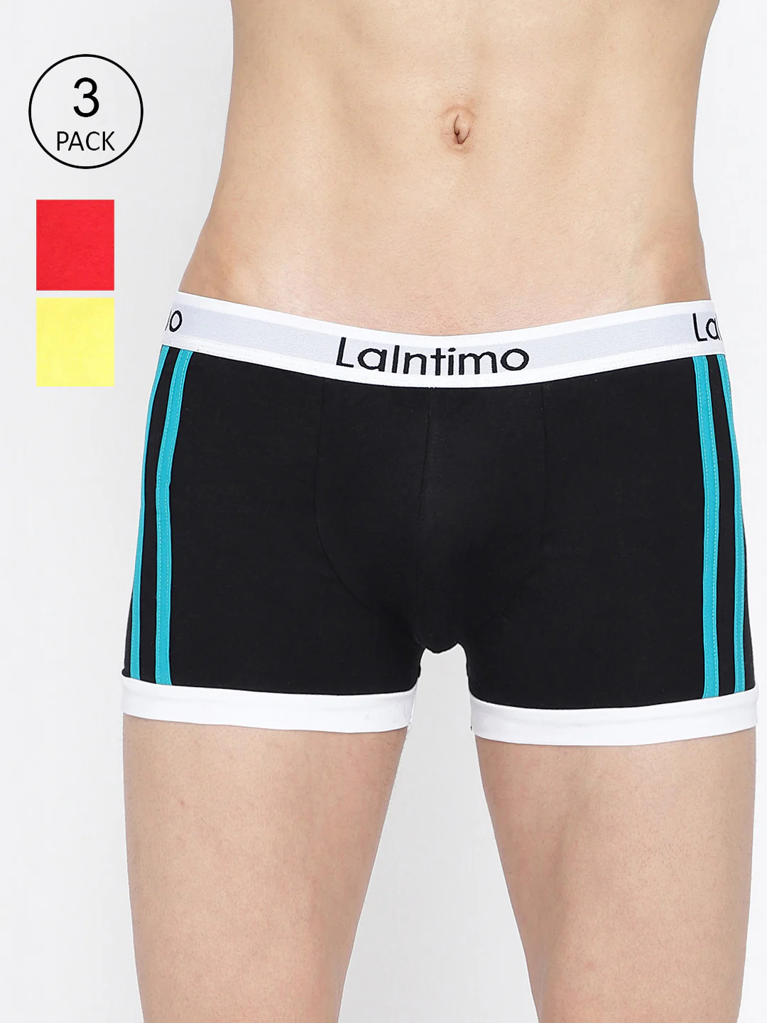 Men Body Boost Striped Trunk (Pack of 3)