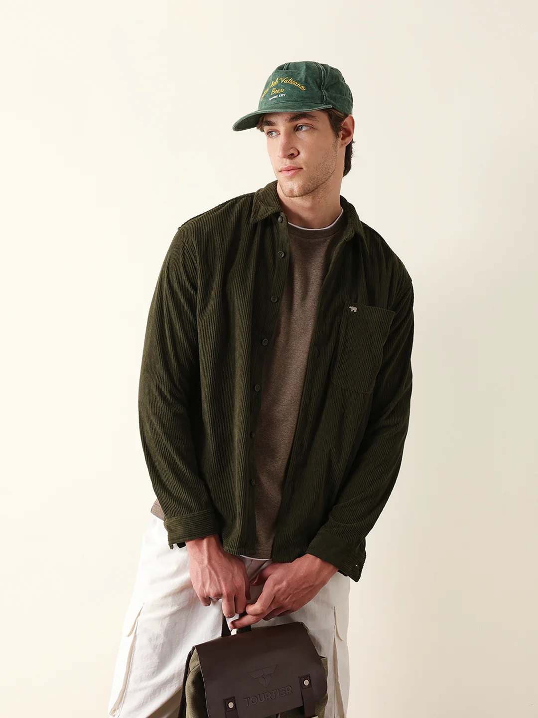 Men Long Sleeve Oversized Shirt