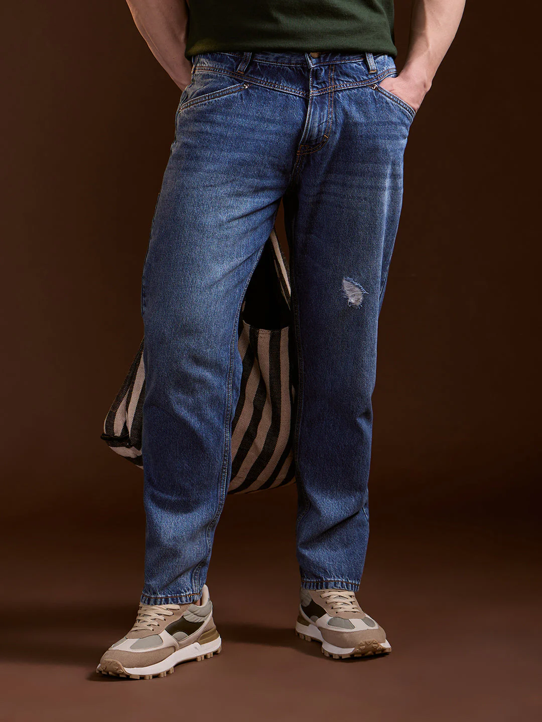 Men Blue Mid-Rise Jeans