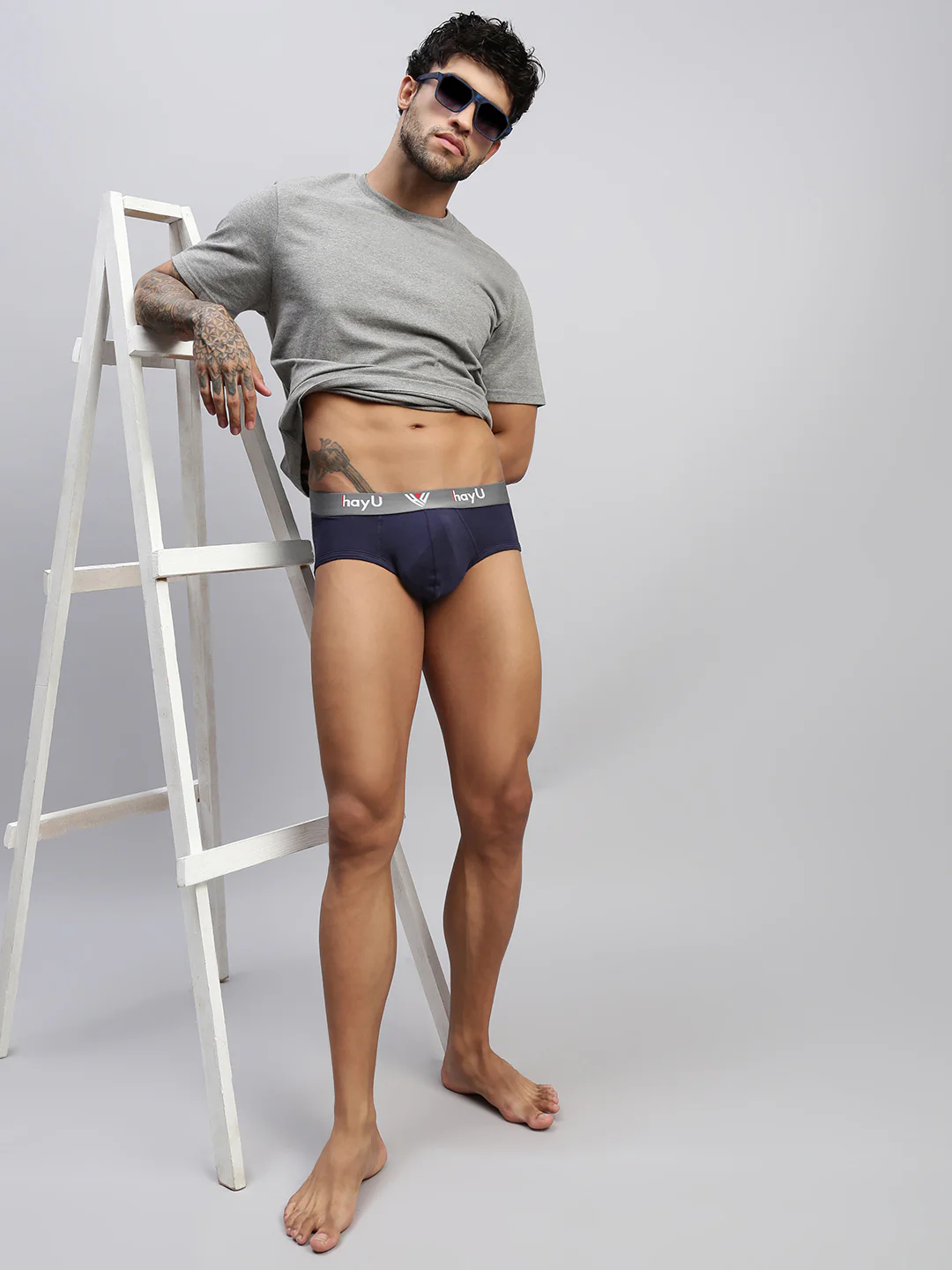 Men Pack of 2 Cotton Elastane Briefs - Image 2
