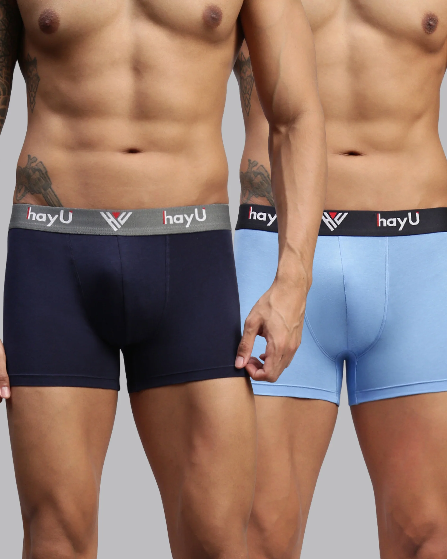 Men Pack of 2 Cotton Elastane Trunks