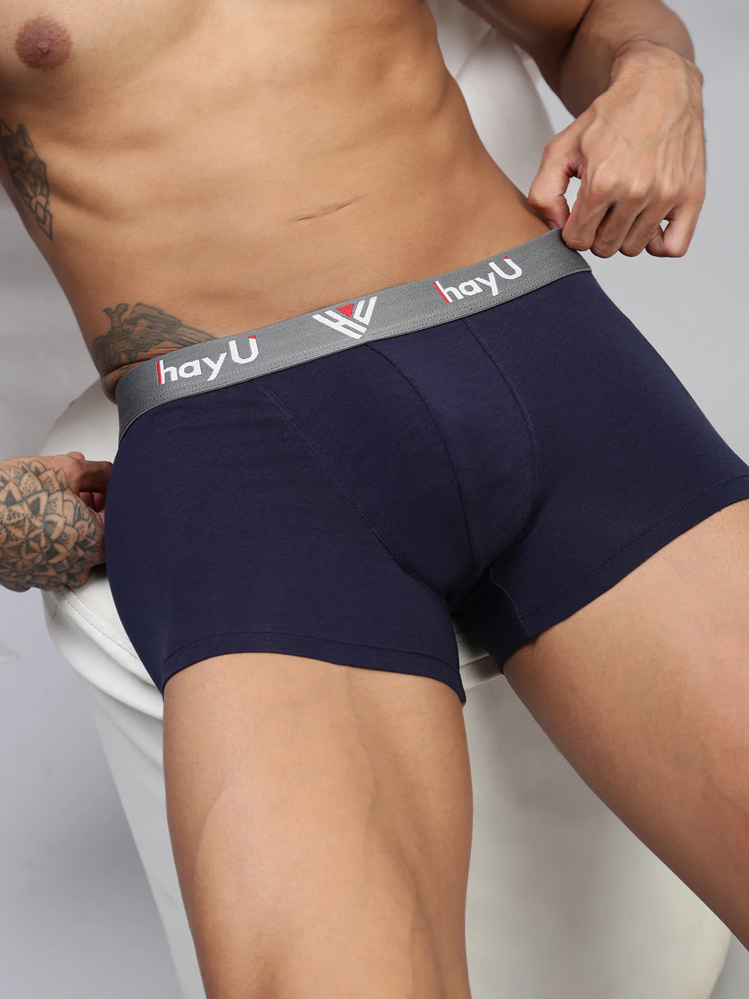 Men Pack of 2 Cotton Elastane Trunks - Image 6