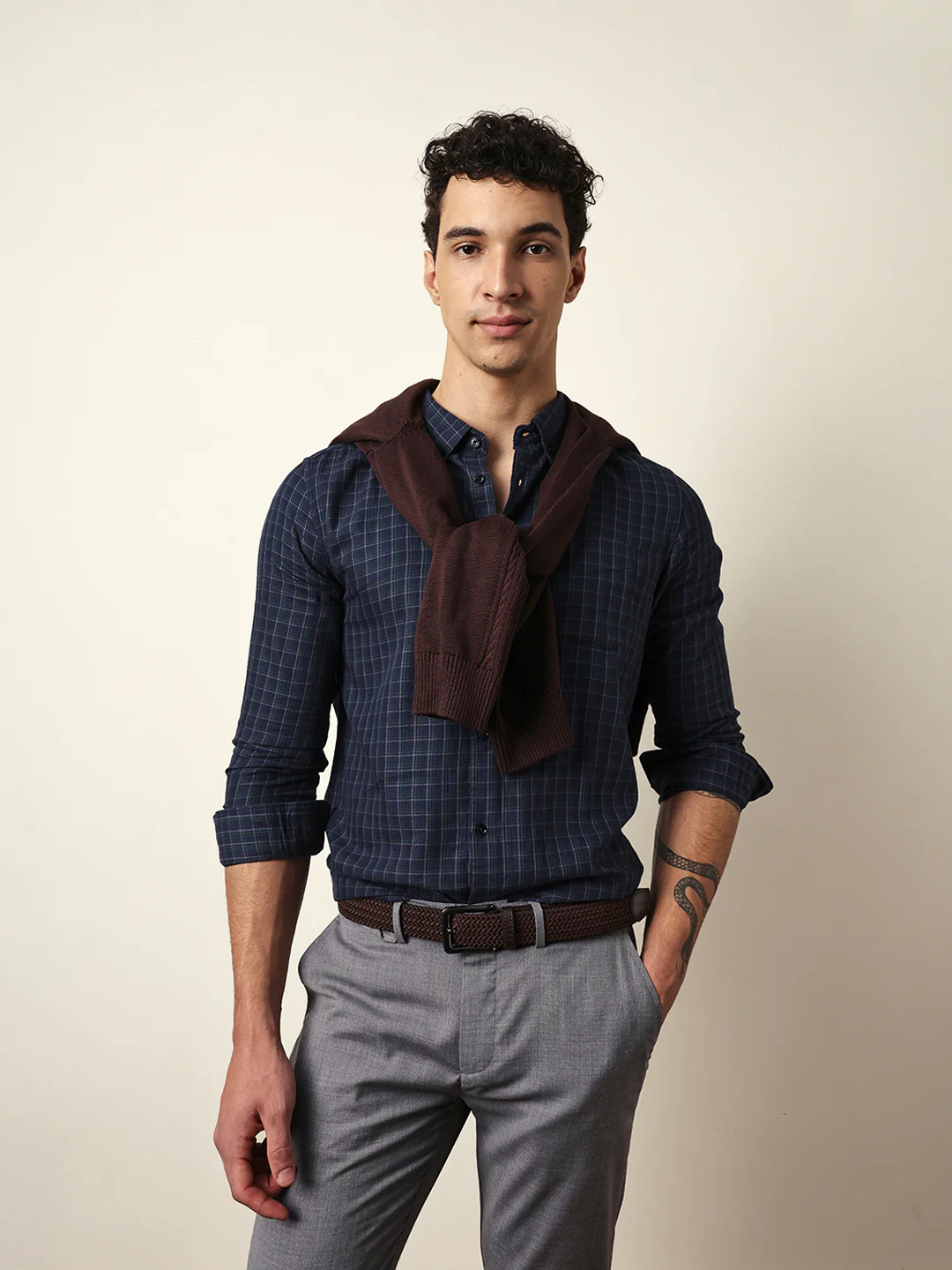 Men Modern Fit Casual Shirt