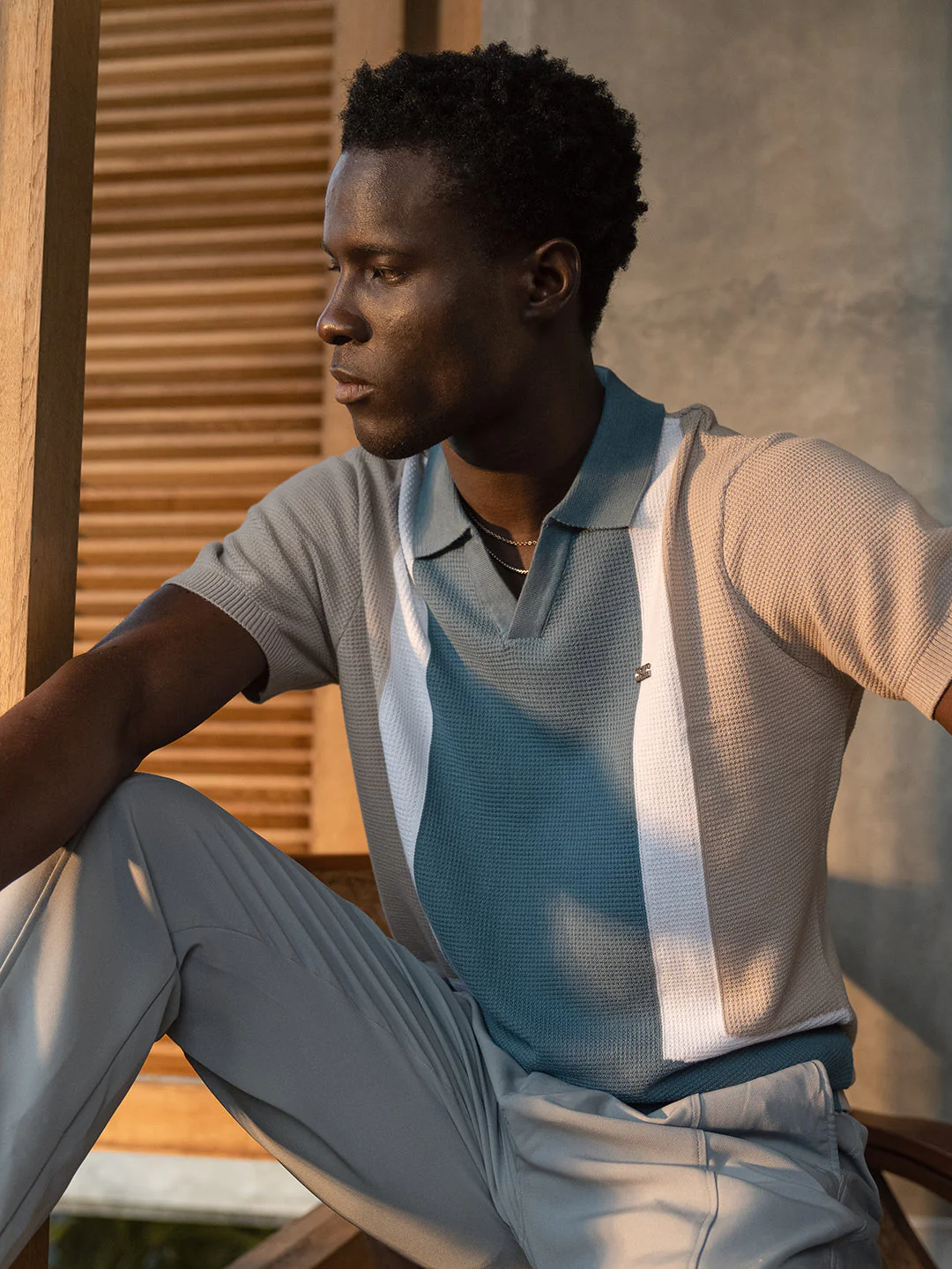 Men Multi-Color Colorblock Polo T-Shirt