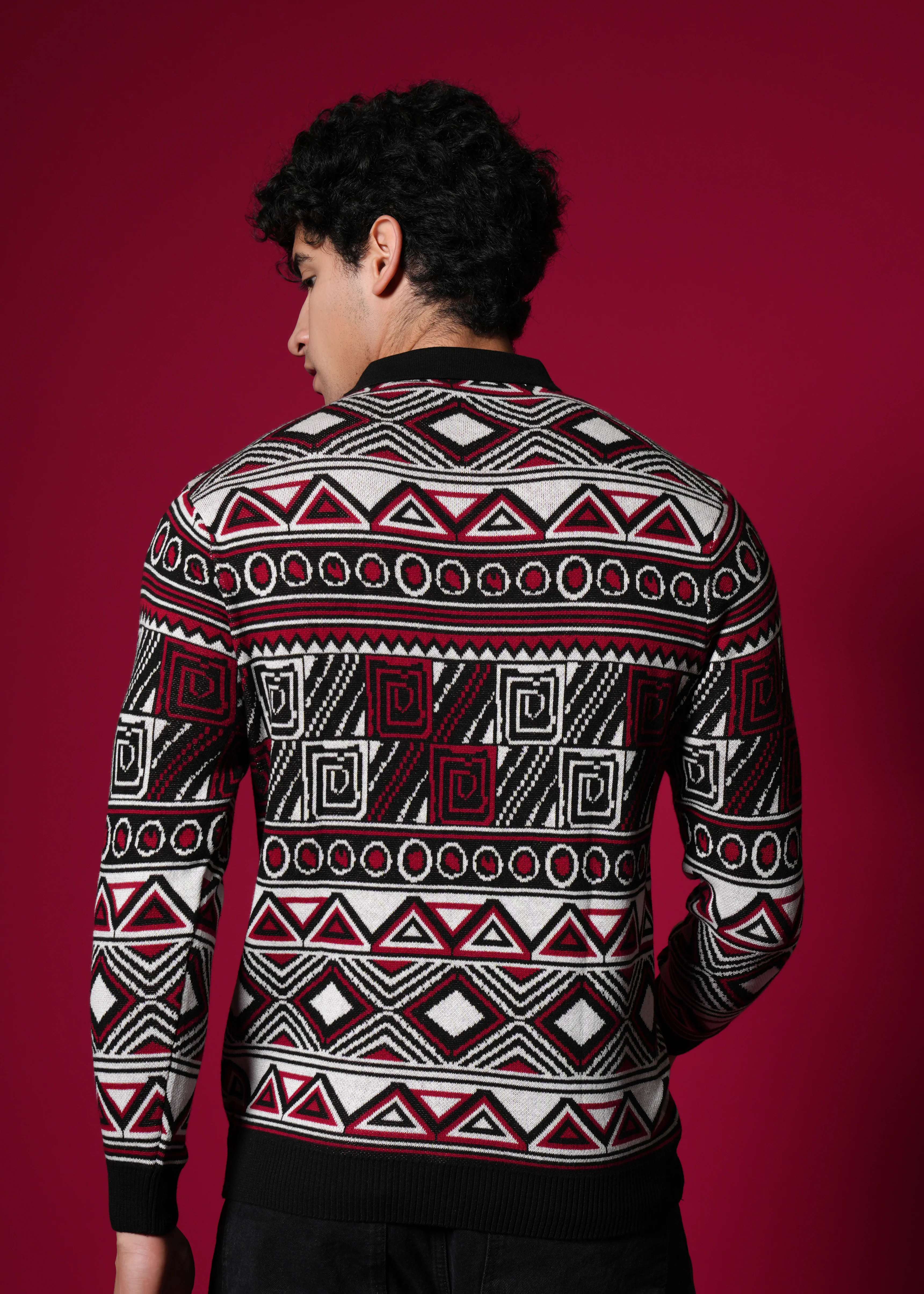 Men Multi-Color Cotton Sweatshirt - Image 2