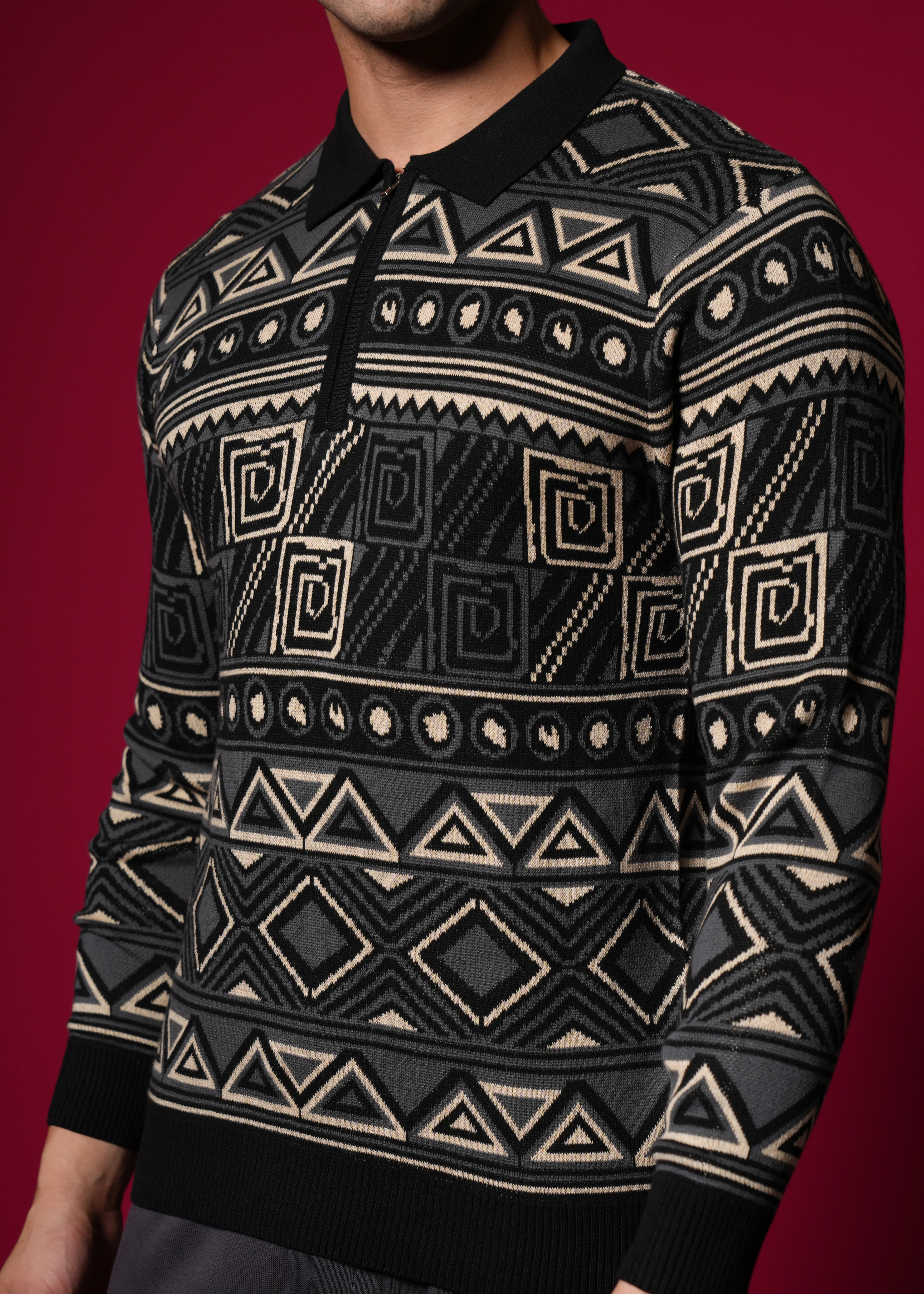 Men Multi-Color Cotton Sweatshirt - Image 6