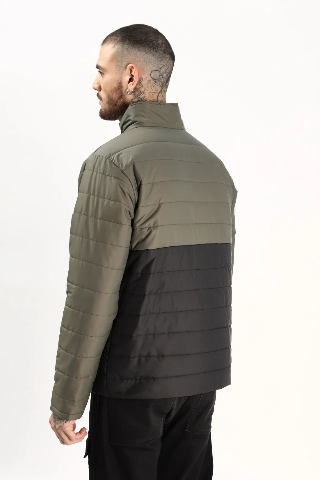 Men Olive Winter Ready Bomber Jacket - Image 2