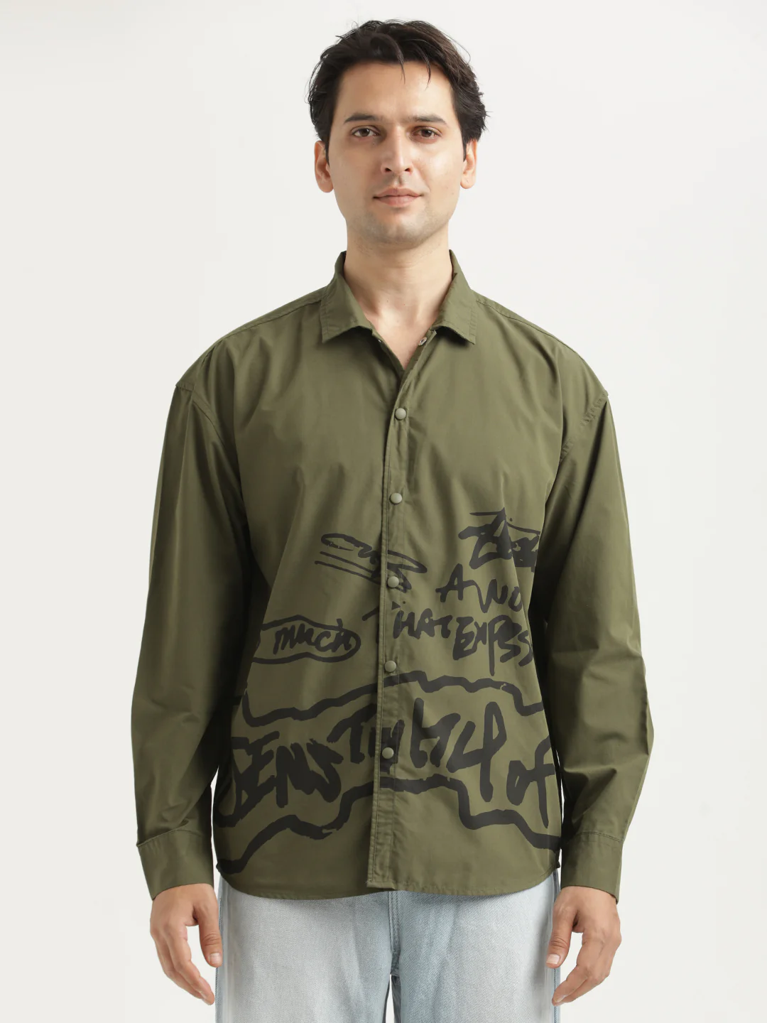 Men Oversized Cotton Shirt