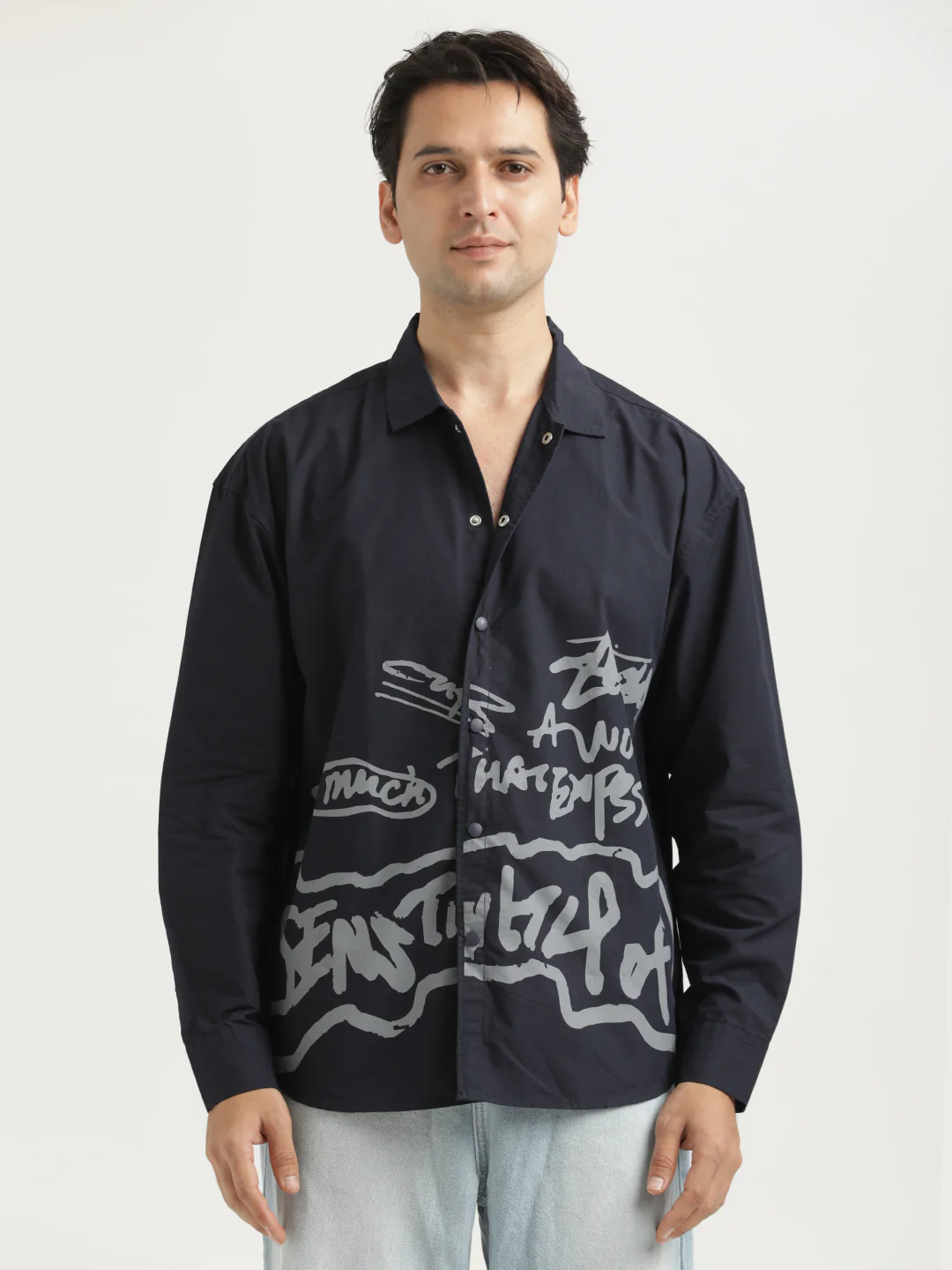 Men Oversized Cotton Shirt