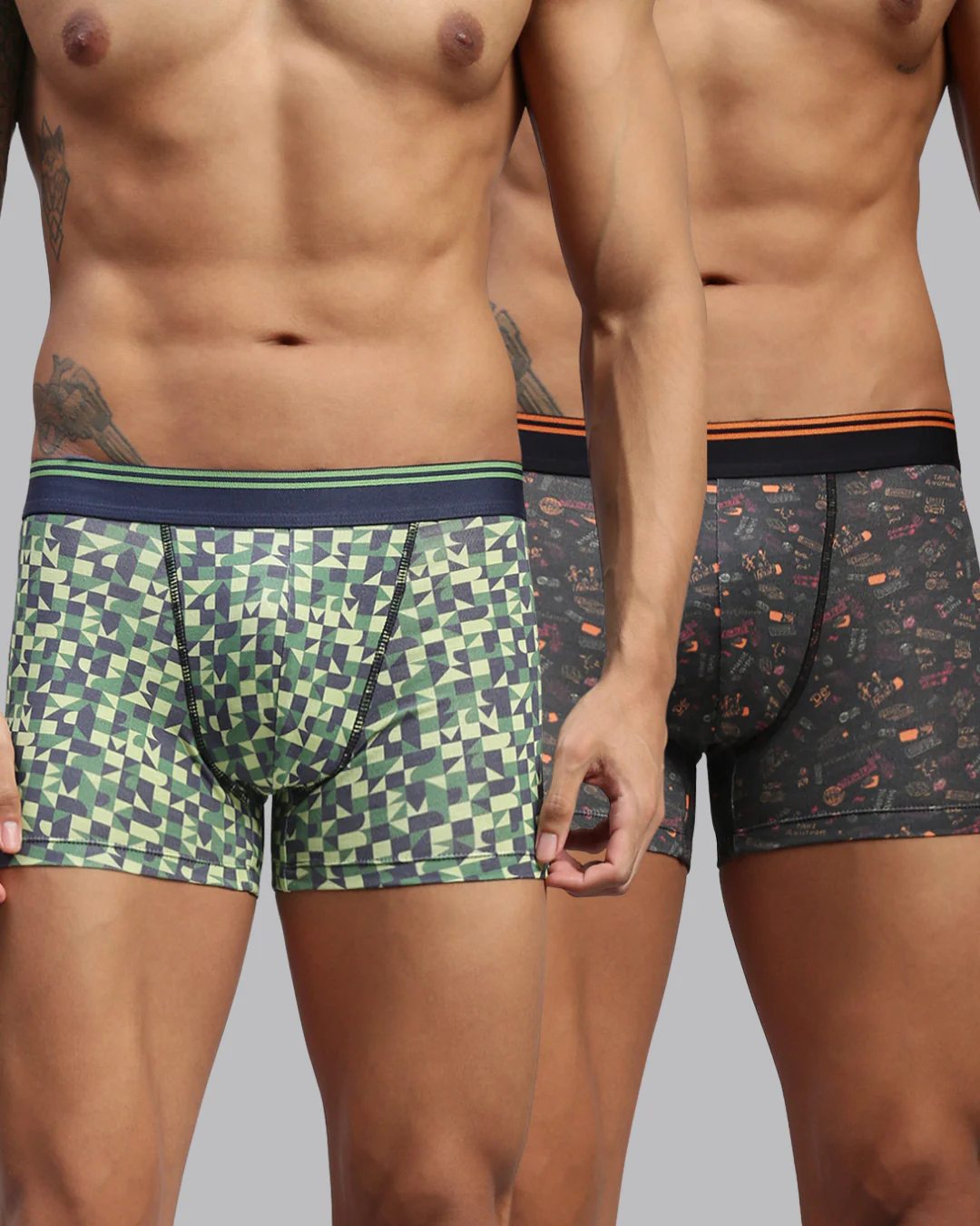 Men Pack of 2 Modal Printed Trunks - Image 2