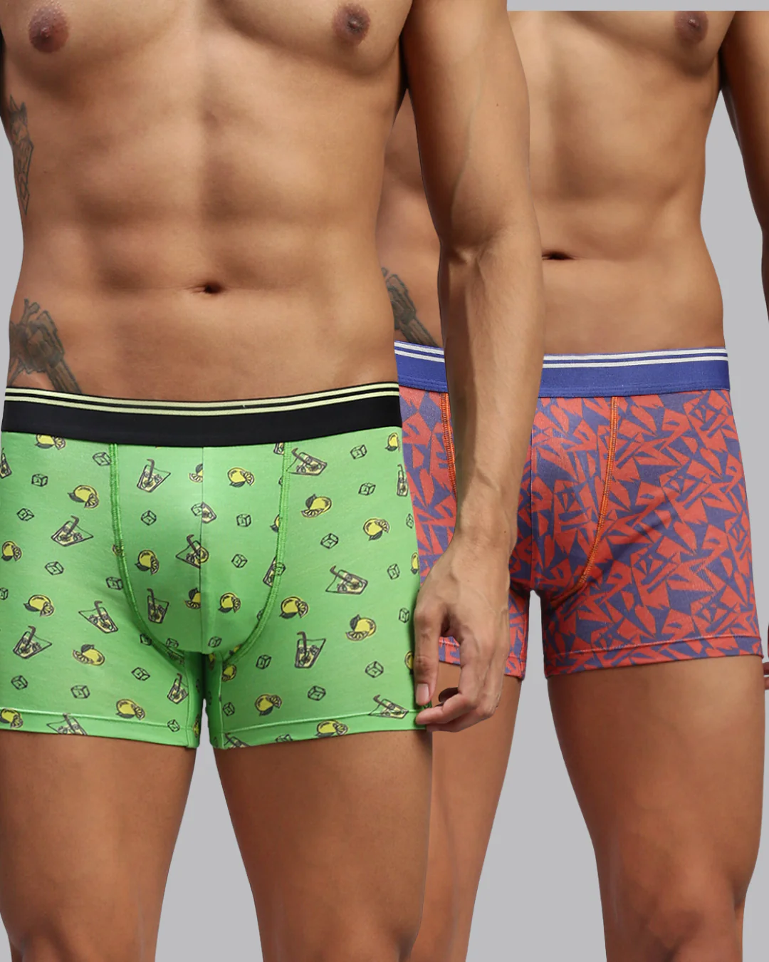 Men Pack of 2 Modal Printed Trunks - Image 2