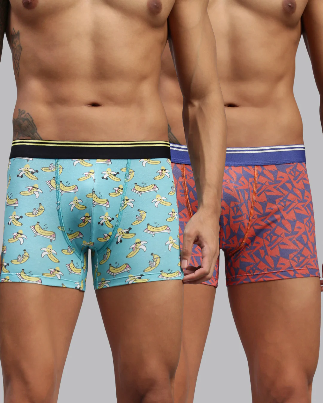 Men Pack of 2 Modal Printed Trunks - Image 2