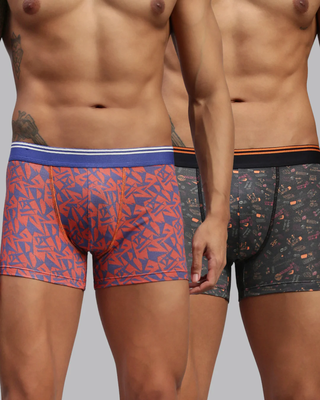 Men Pack of 2 Modal Printed Trunks - Image 2